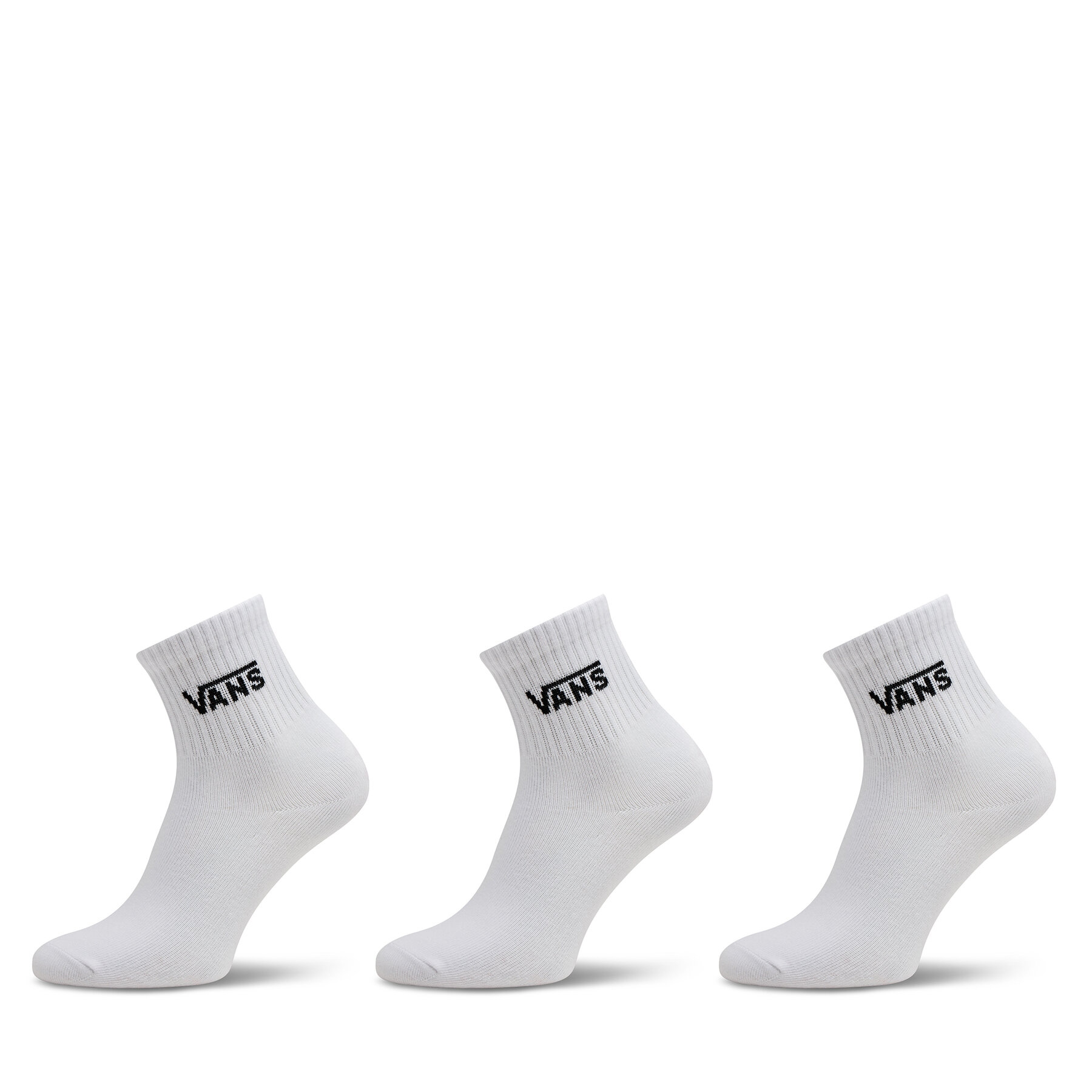3 pár női bokazokni Vans, Méret: 36.5_41, Fehér, Classic Half Crew Sock VN00073EWHT1