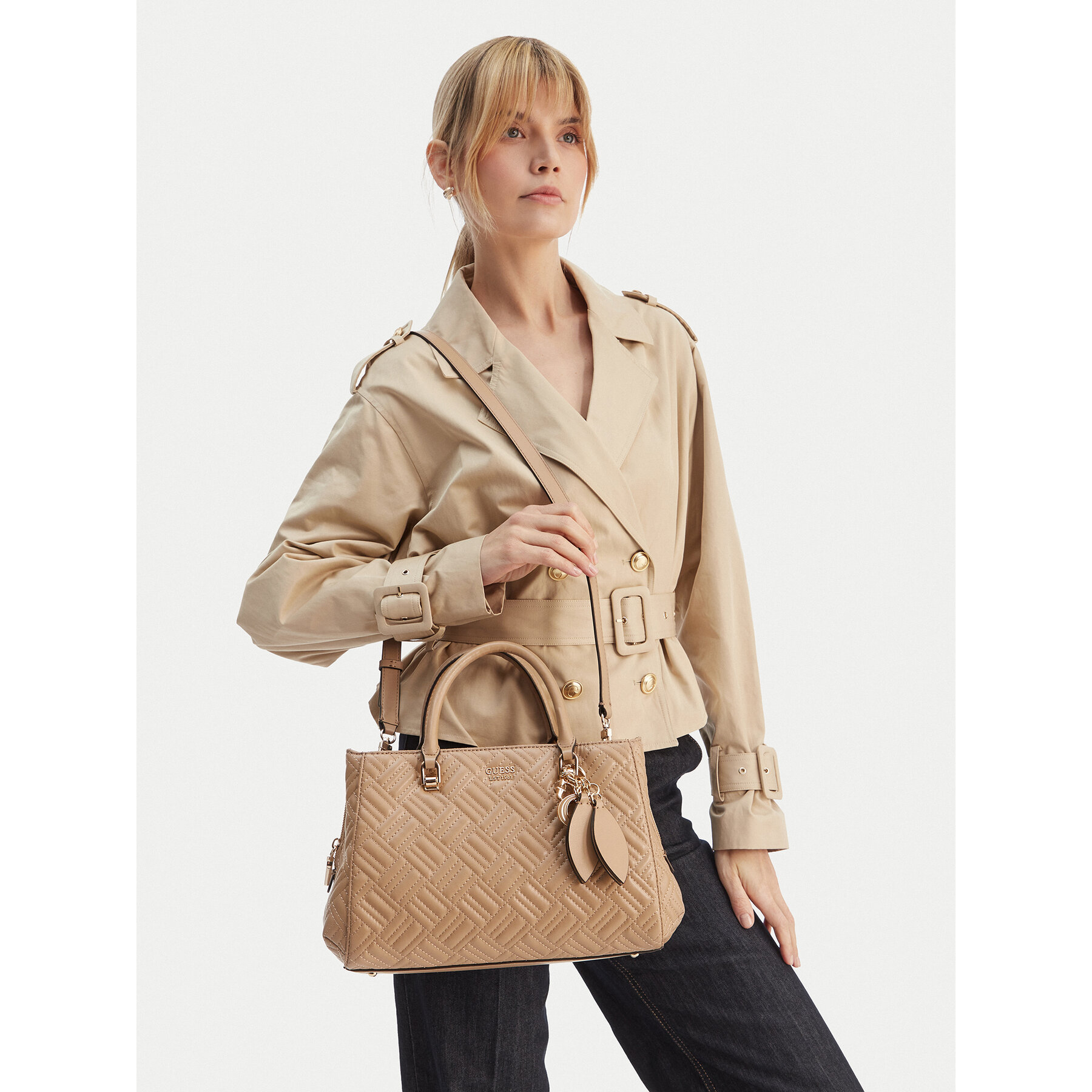 Geantă Guess Sally HWQG99 21060 Bej