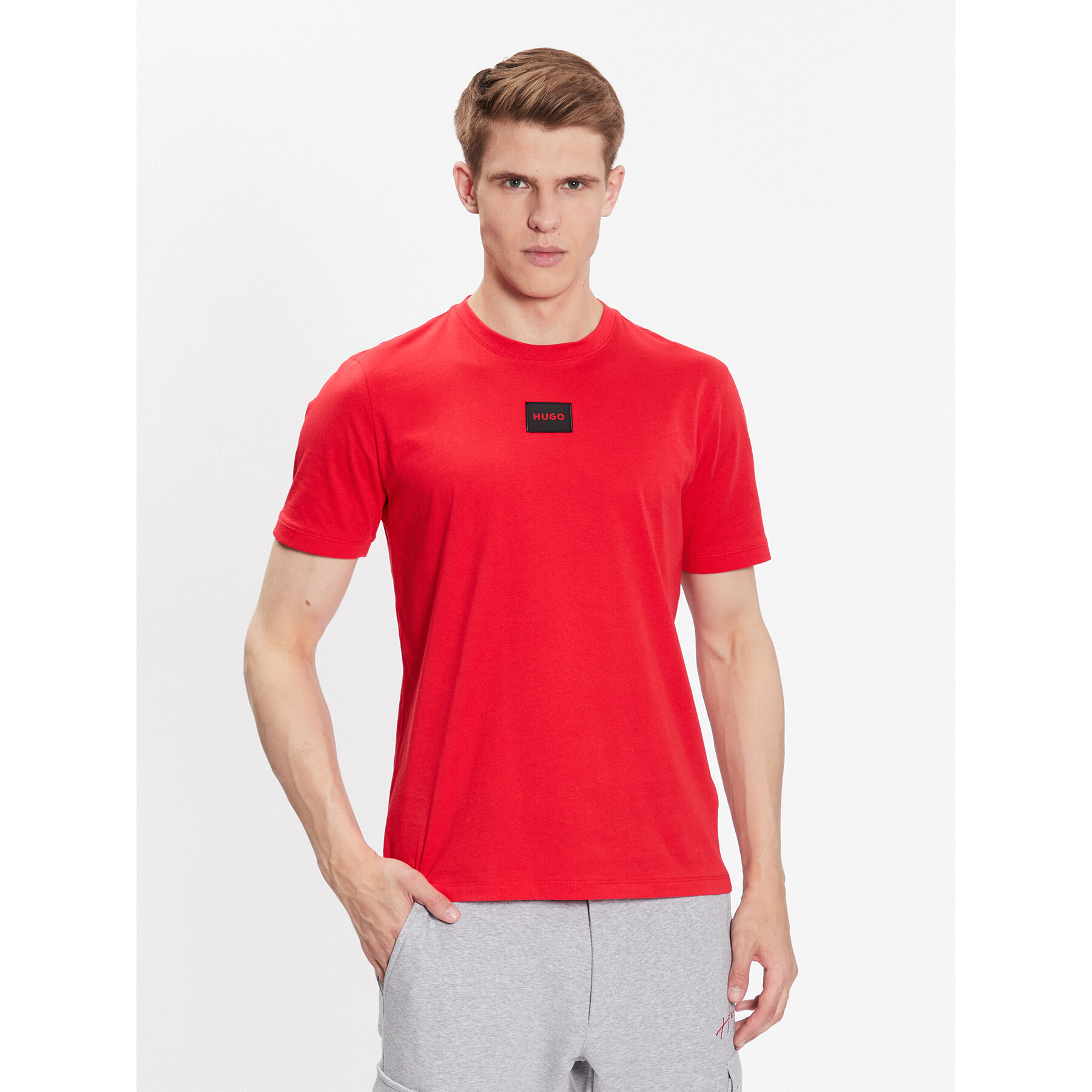 Hugo T-Shirt Diragolino212 50447978 Κόκκινο Regular Fit