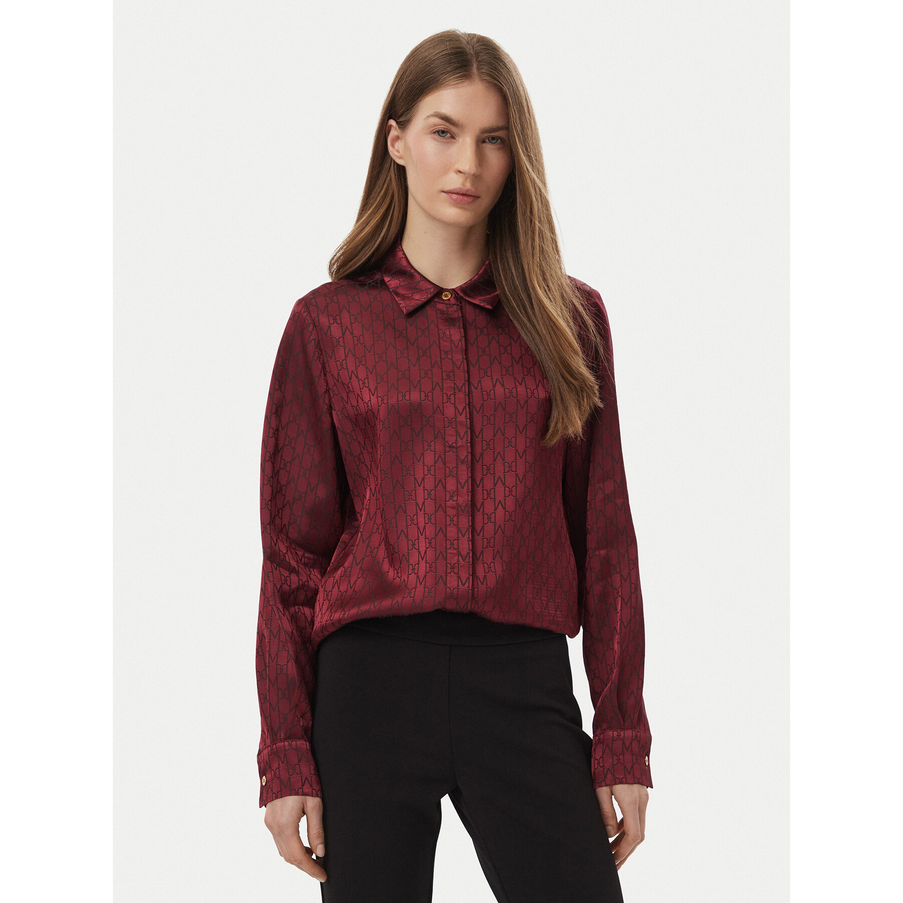 Marciano Guess Hemd G6BH09 W4874 Dunkelrot Regular Fit