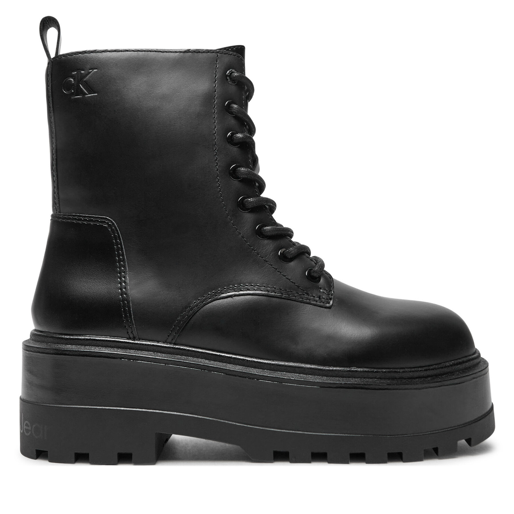 Trappers Calvin Klein Jeans Flatform YW0YW01535 Negru