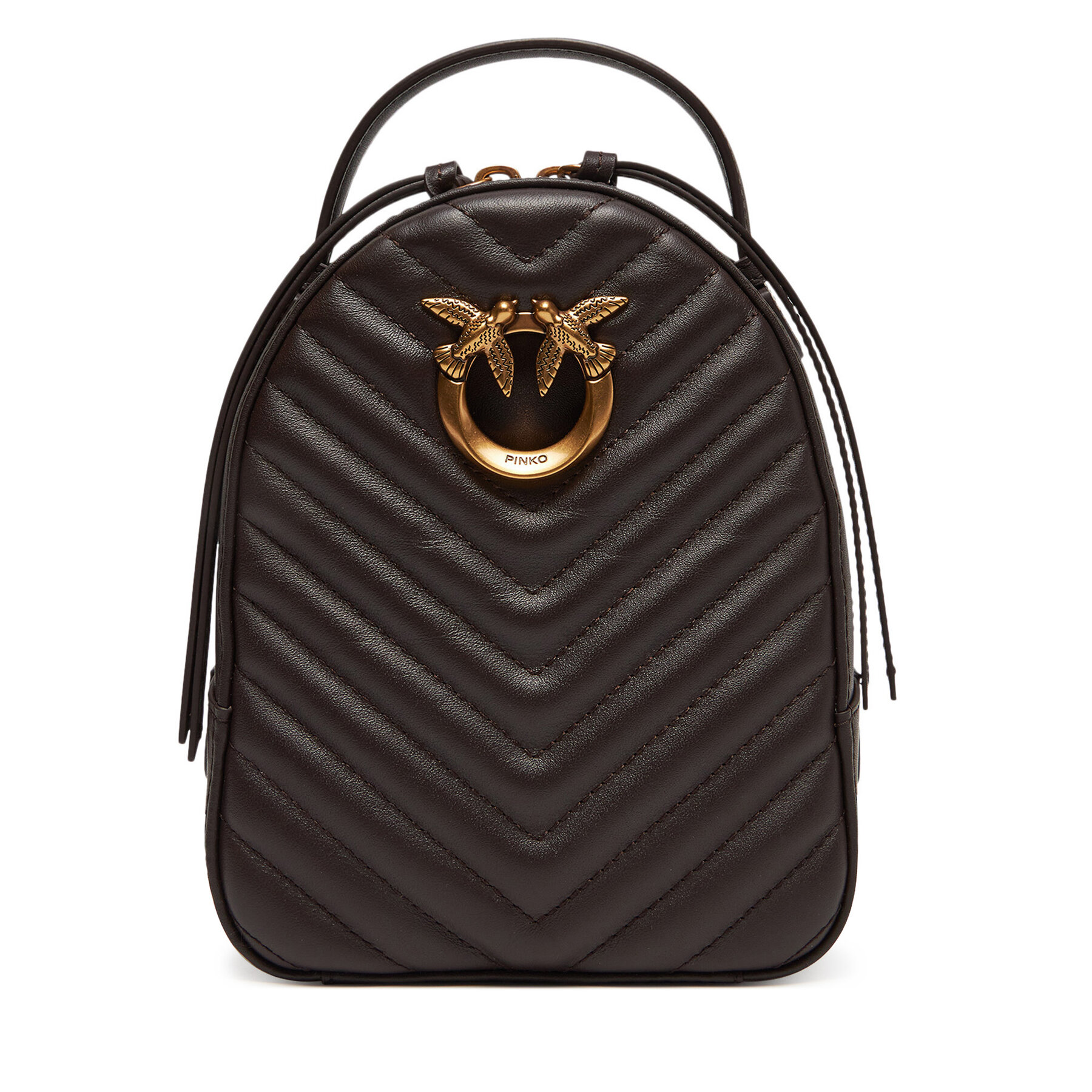 Ruksak PINKO Love Click Mini Backpack PE 25 PLTT 103614 A1J2 Hnedá