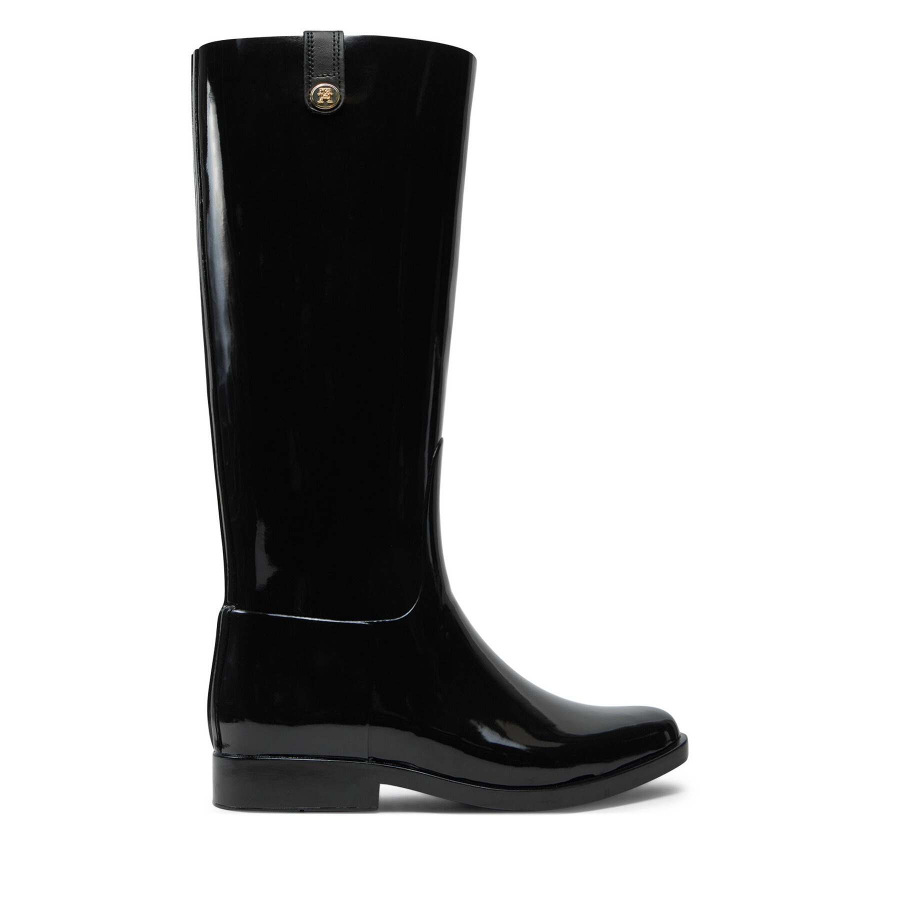 Dámske Gumáky Tommy Hilfiger, Rozmer: 37, Čierna, Th Stud Rubber Long Rainboot FW0FW08185