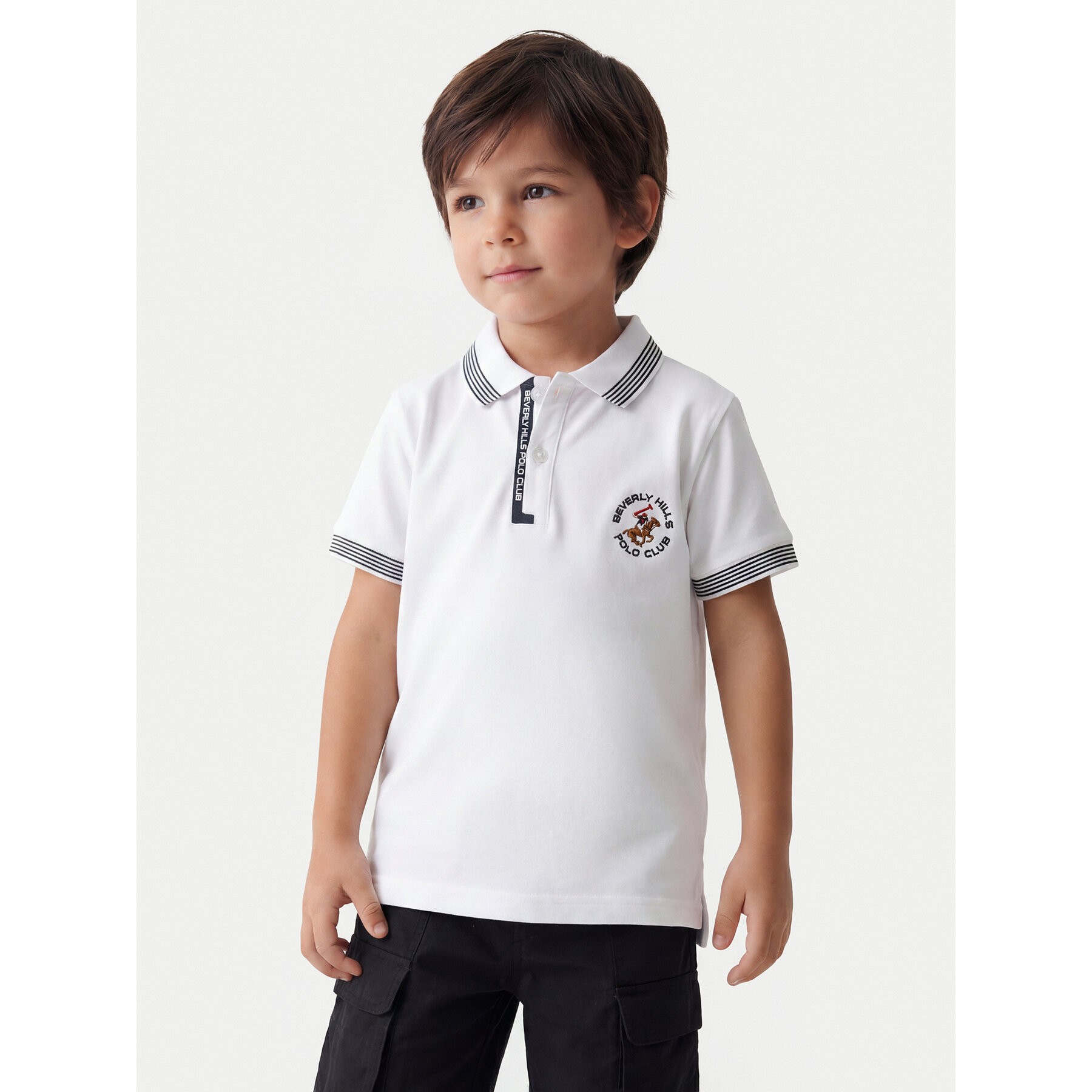 Beverly Hills Polo Club Polo majica P-SS26B-P424108 Bela Regular Fit