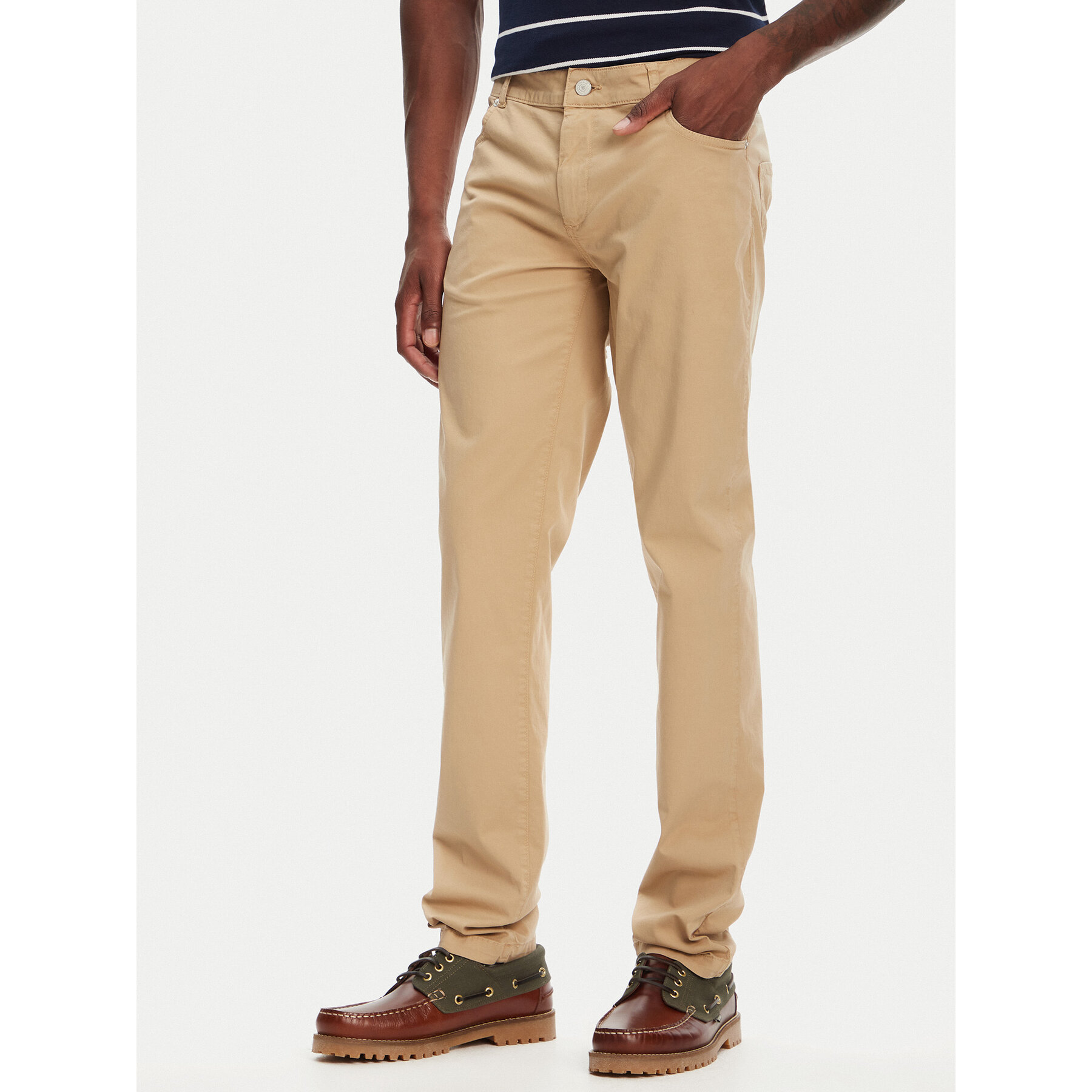Kappa Hlače Gabardine 67117PW Bež Regular Fit