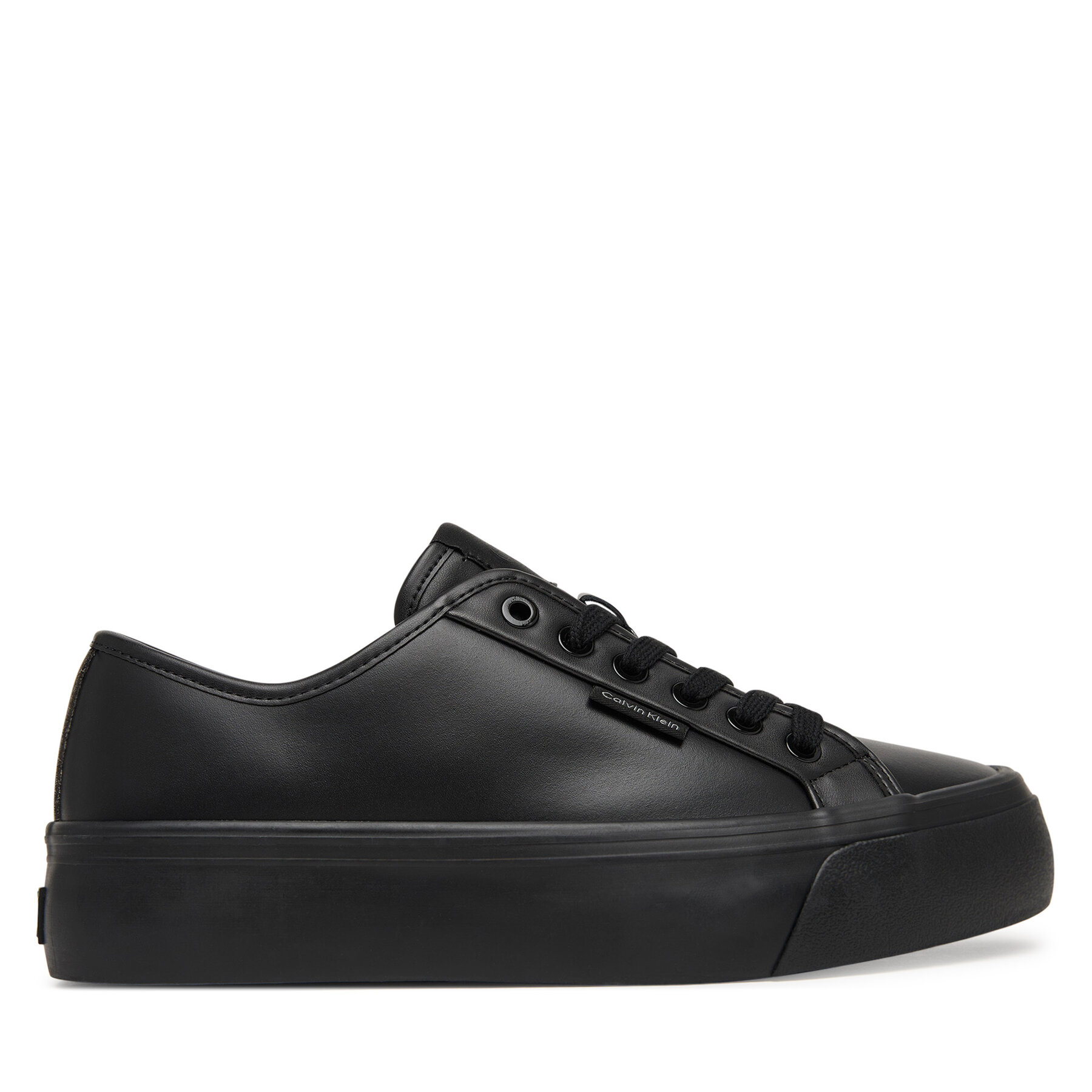 Sneakersy Calvin Klein Vulc Flatf Lace Up Lth YW0YW01932 Čierna