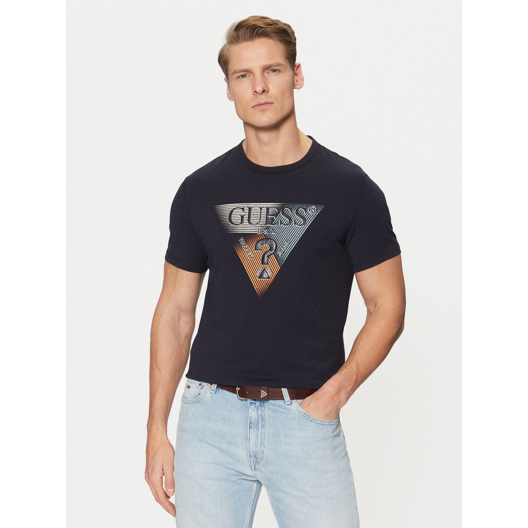 Guess T-shirt M5RI14 J1314 Blu scuro Slim Fit
