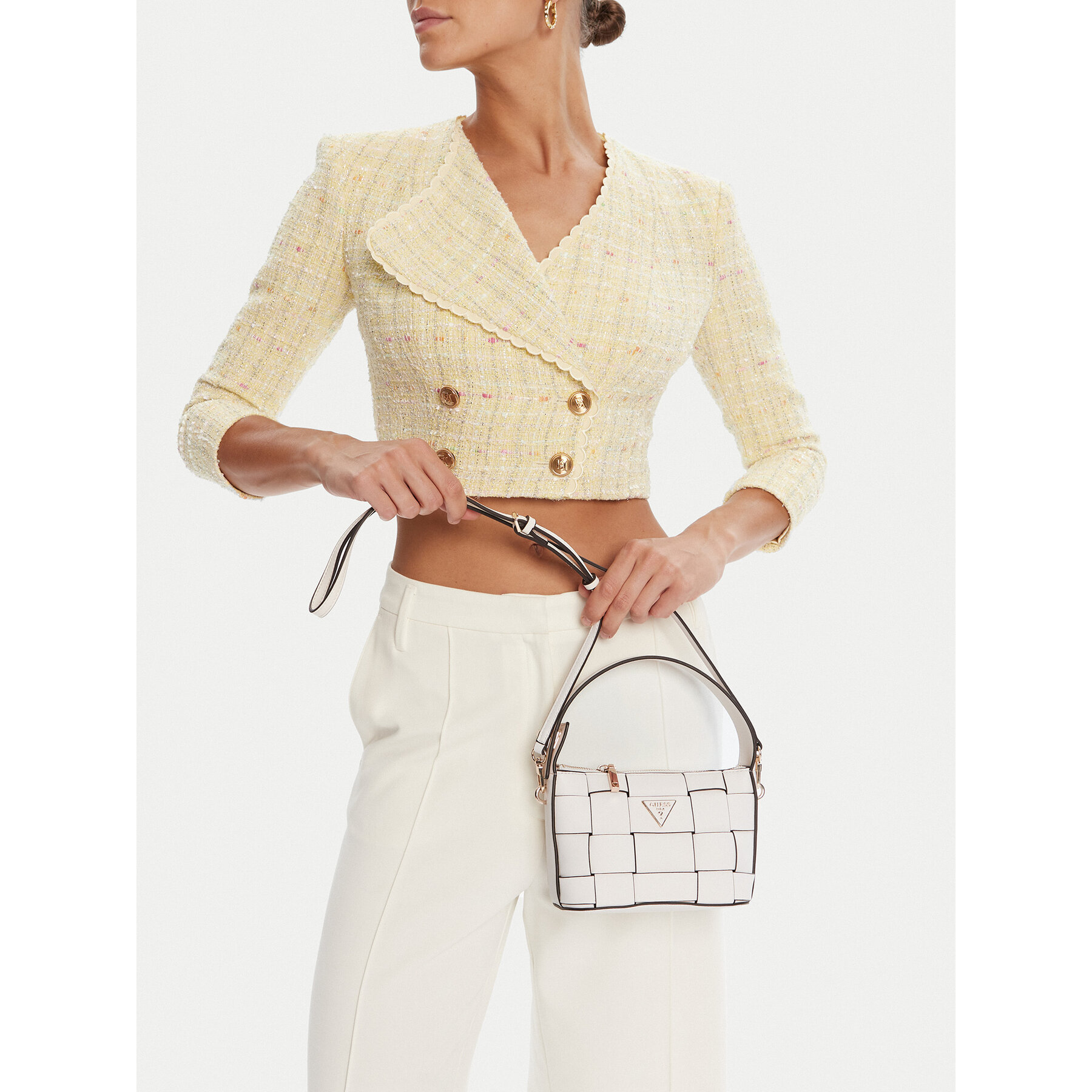 Дамска чанта Guess Maylee Mini HWWG96 61720 Бял