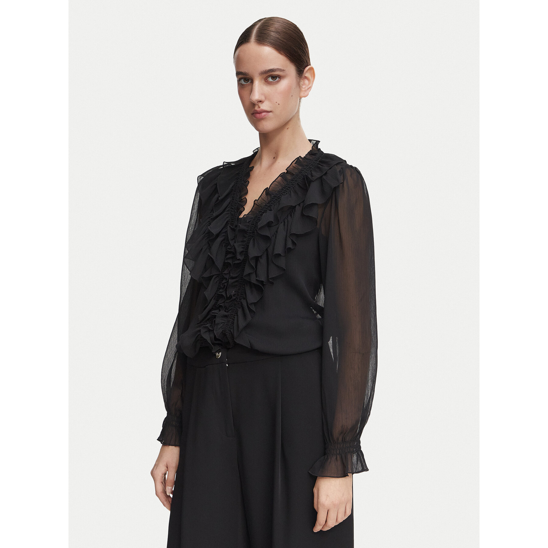 Morgan Bluse 252-CATHY Schwarz Regular Fit