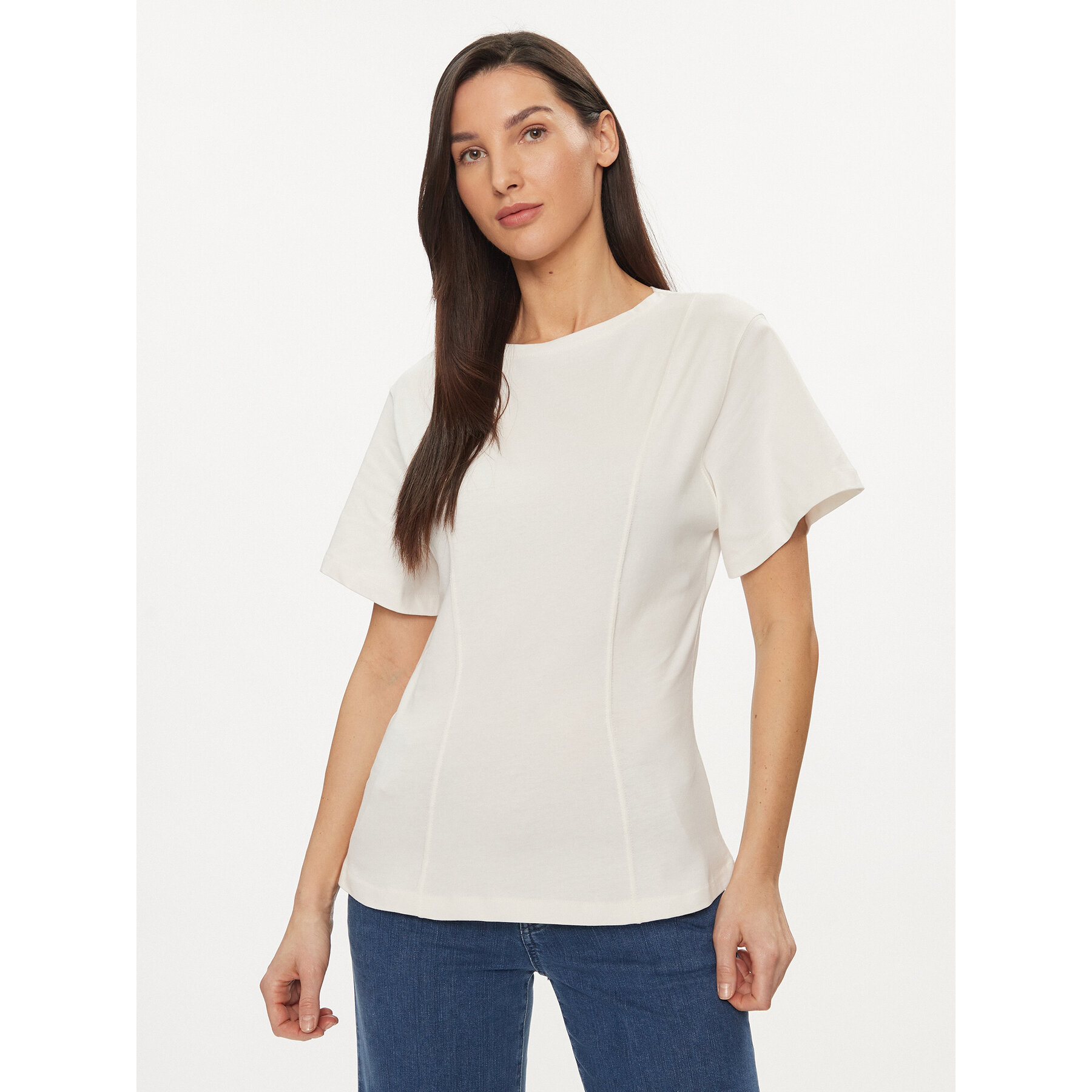 United Colors Of Benetton United Colors Of Benetton T-Shirt 3BL0D106A Εκρού Regular Fit