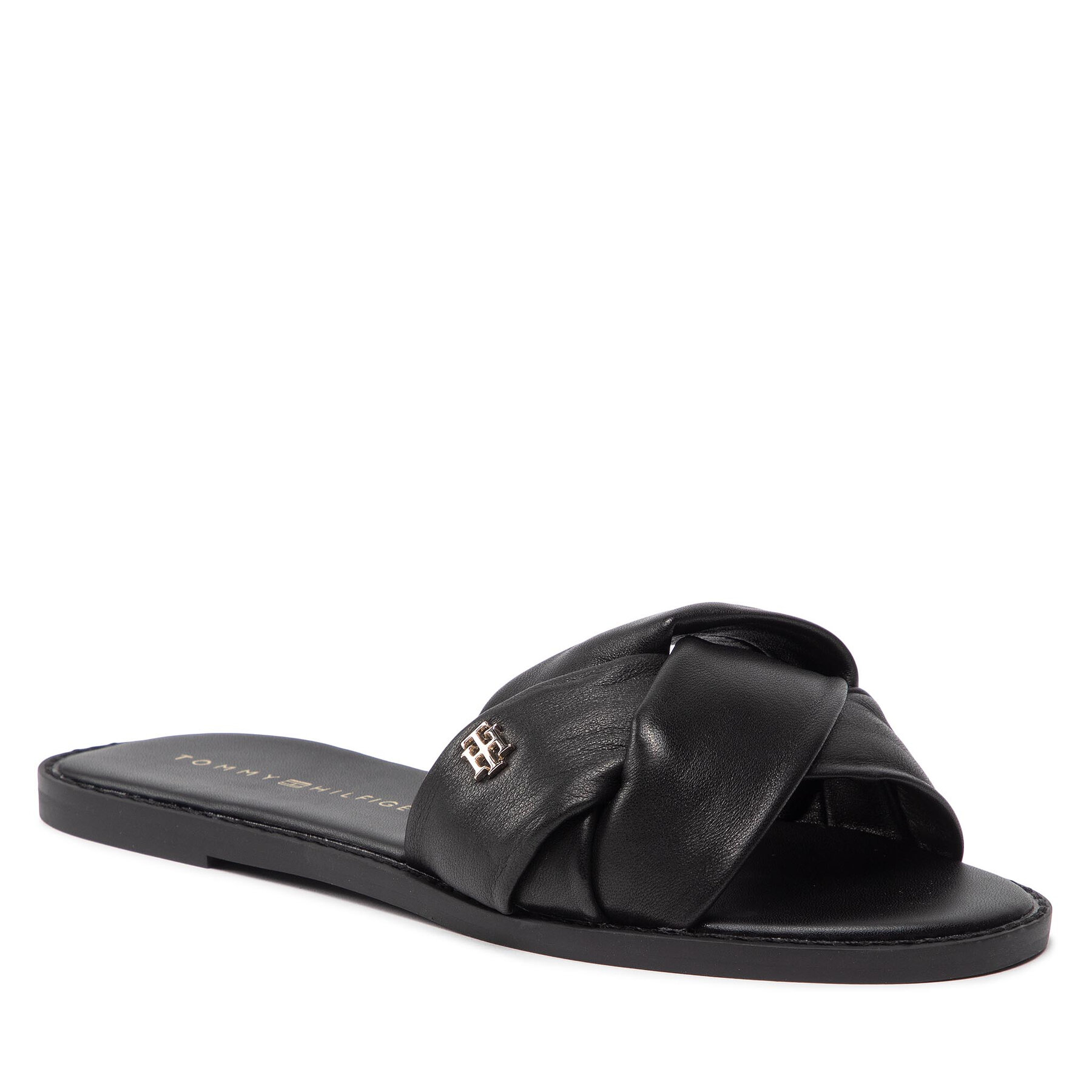 Șlapi Tommy Hilfiger Feminine Weave Flat Sandal FW0FW06669 Black BDS epantofi.ro imagine noua