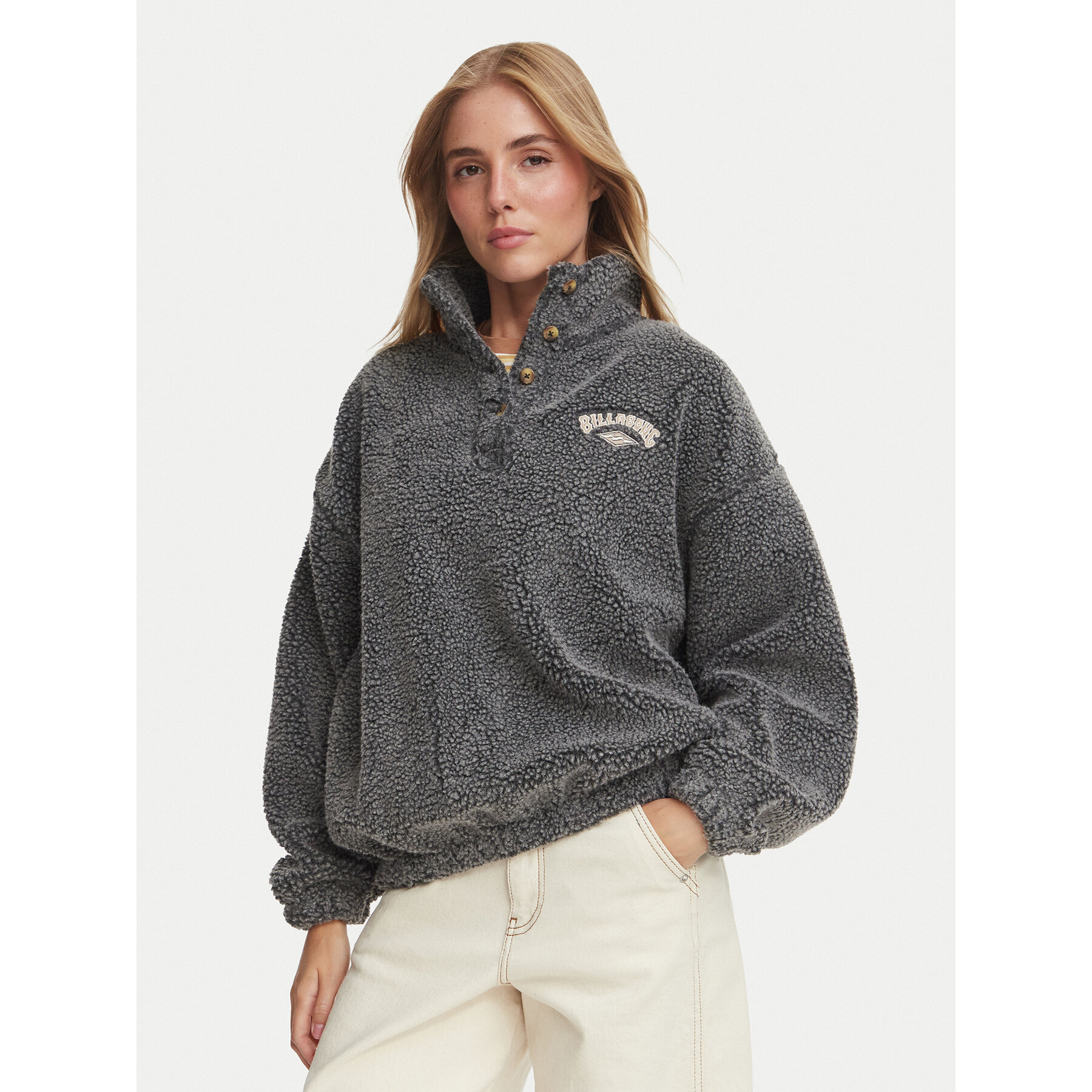 Billabong Fleecejacke EBJPF00113 Dunkelgrau Relaxed Fit
