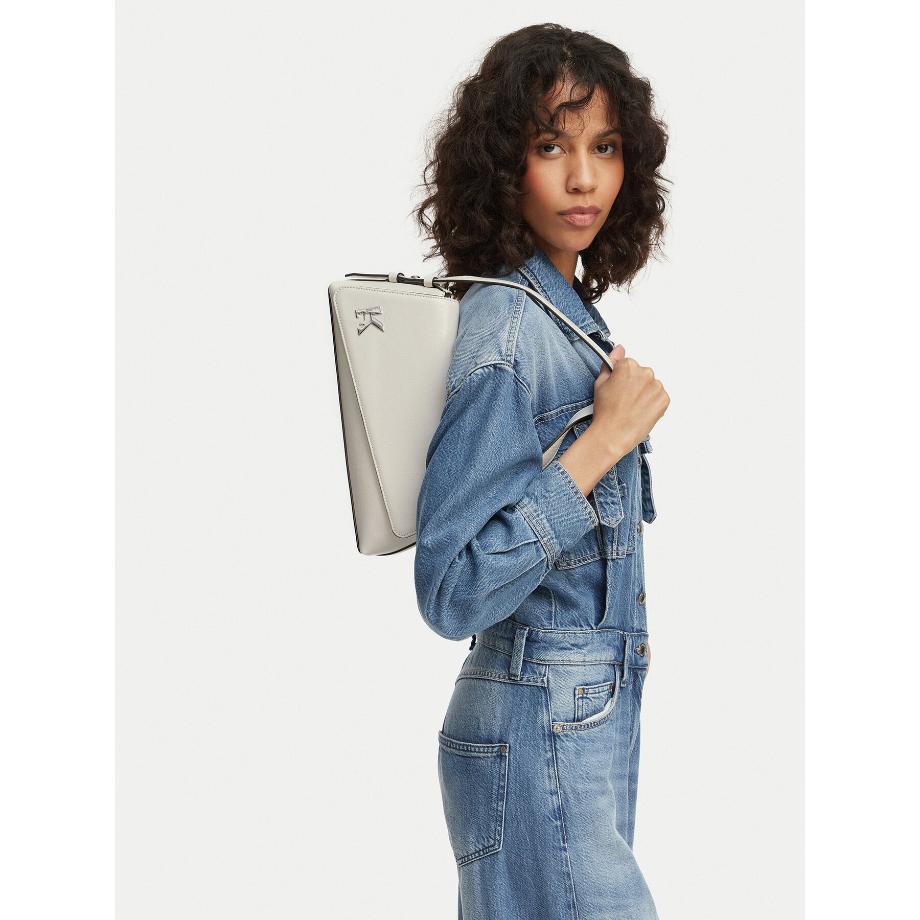 Geantă Karl Lagerfeld Jeans B2W30130 Alb