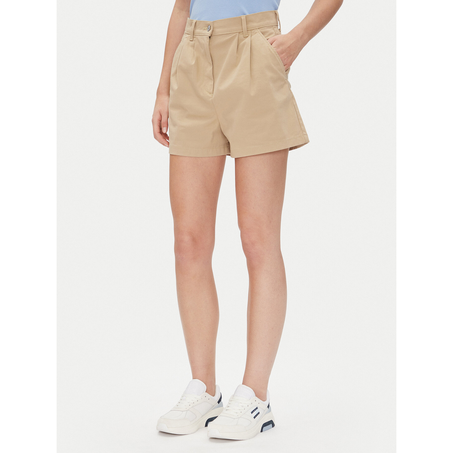 Tommy Jeans Stoffshorts Claire DW0DW21643 Beige Regular Fit