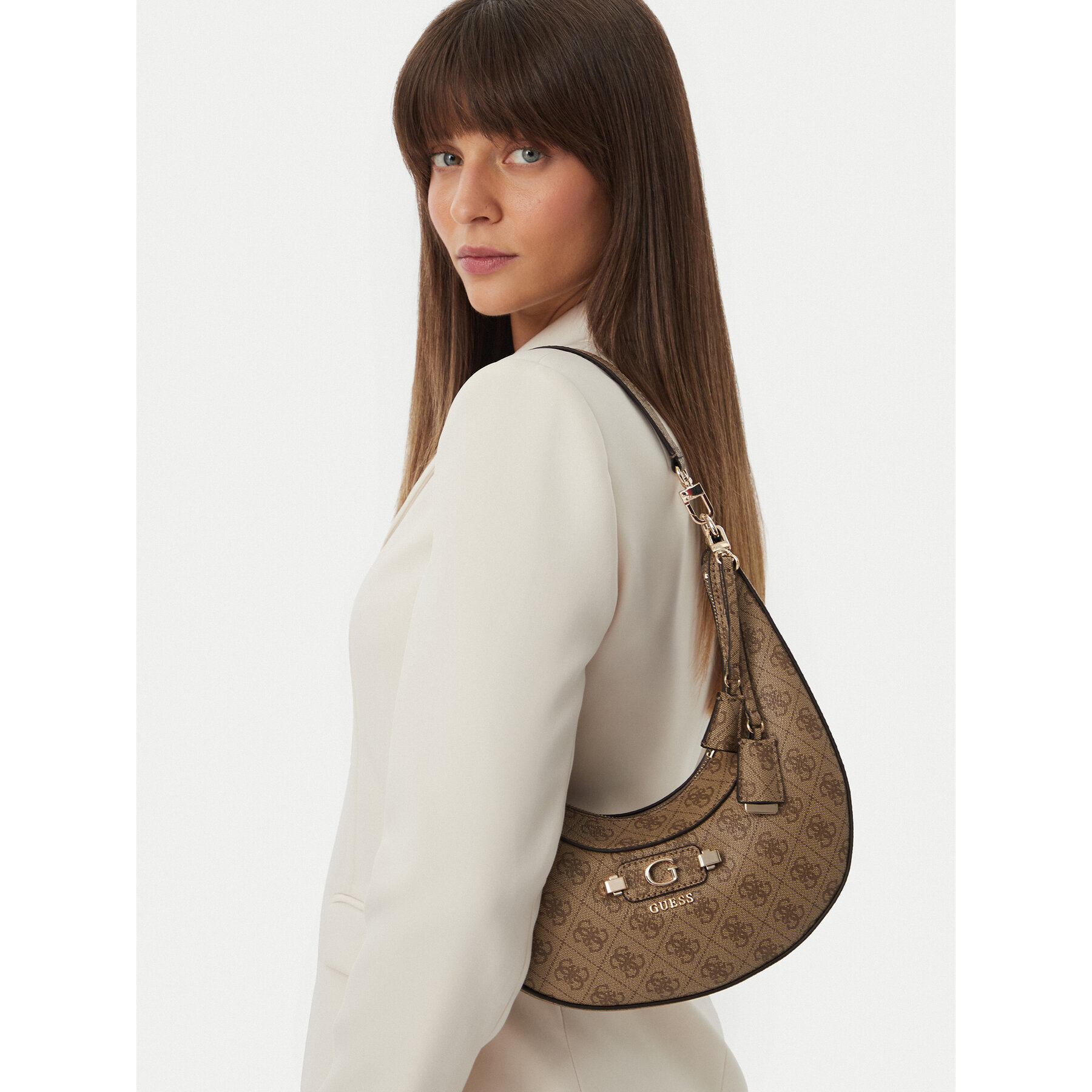 Τσάντα Guess Lindsey HWSG97 49010 Ανοιχτό καφέ