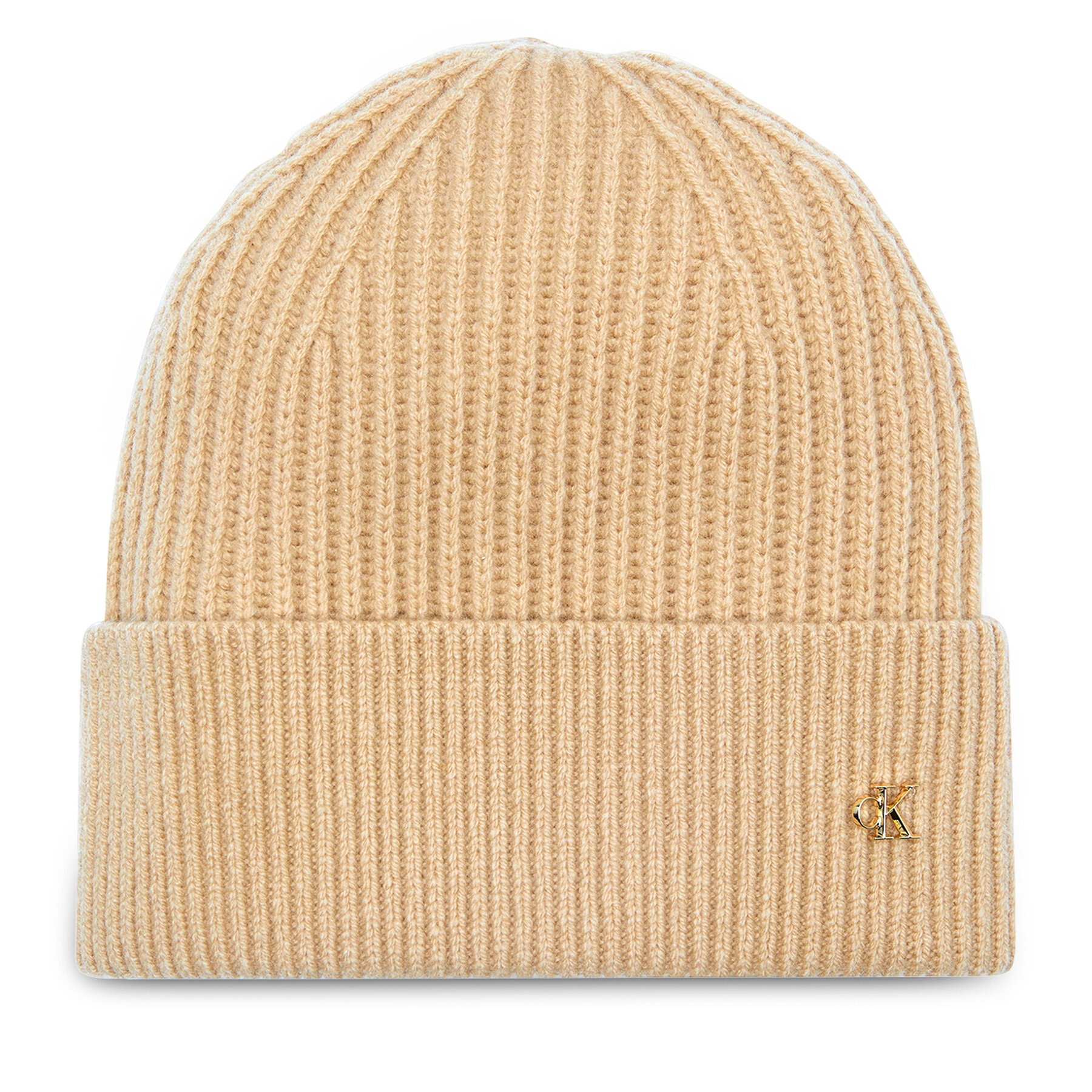 Căciulă Calvin Klein Ck Metal Wool Beanie LV04D8032G Bej