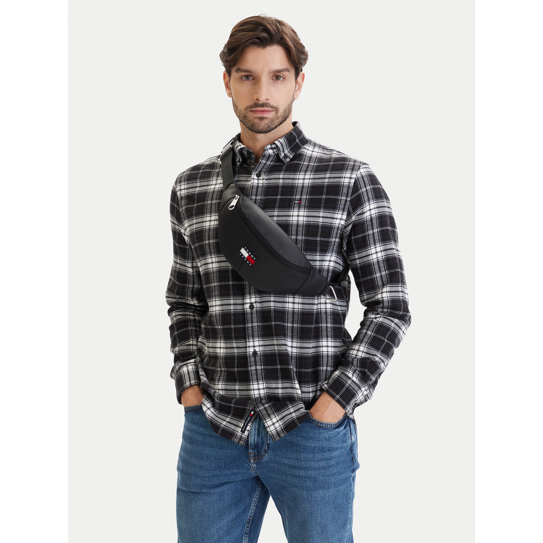 Τσαντάκι Μέσης﻿ Tommy Jeans Tjm Ess Daily Pu Bumbag AM0AM14291 Μαύρο