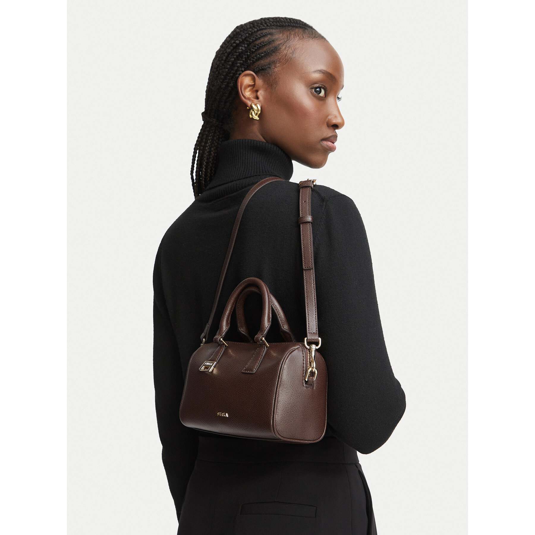 Soma Furla A Olivia Mini Boston WE00933 A.0023 4284S Brūns
