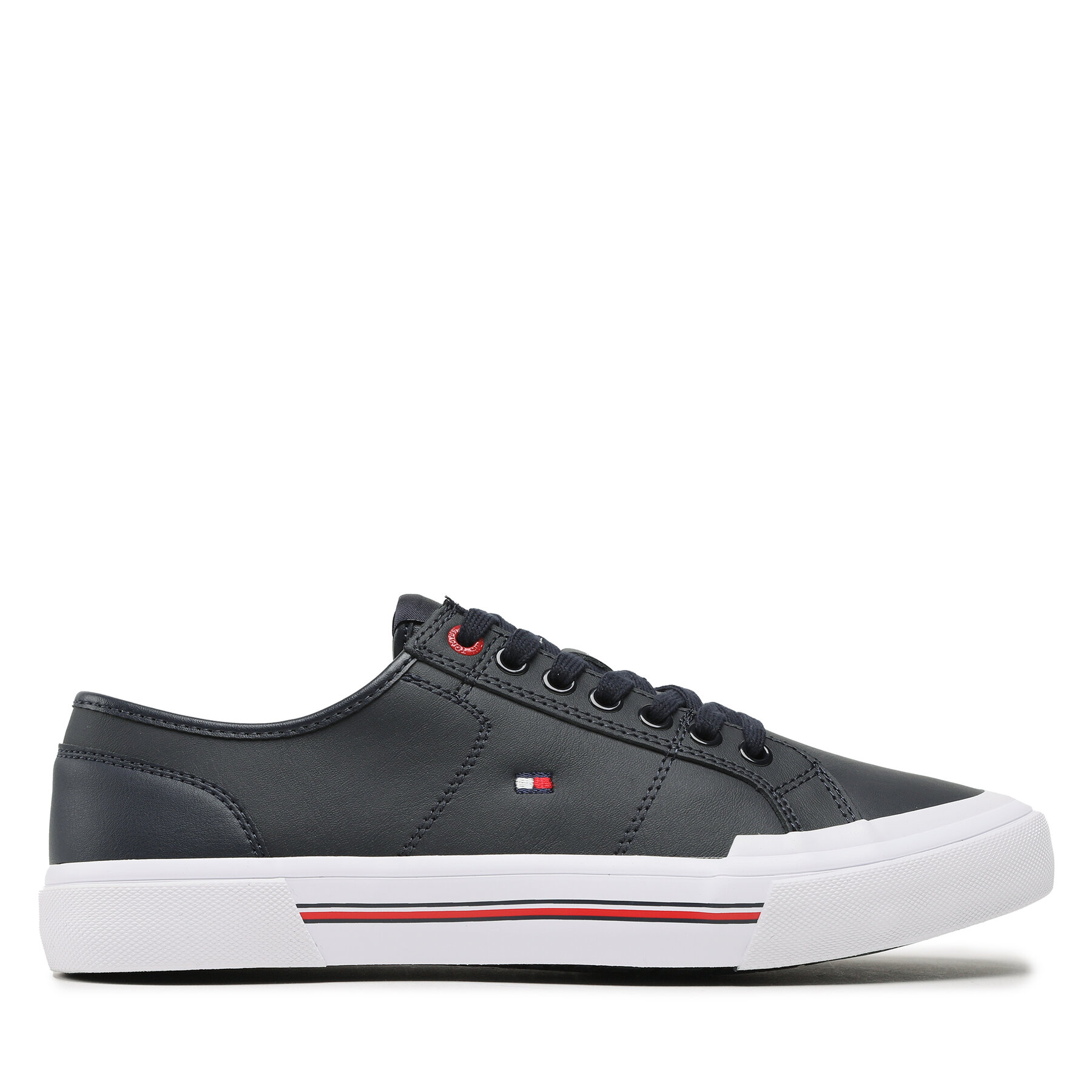Pánske Tenisky Tommy Hilfiger, Rozmer: 41, Tmavomodrá, Core Corporate Vulc Leather FM0FM04561