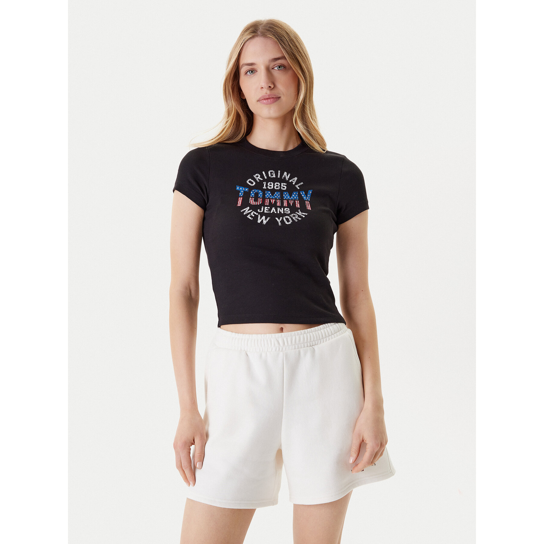 Tommy Jeans T-Shirt DW0DW21421 Nero Slim Fit