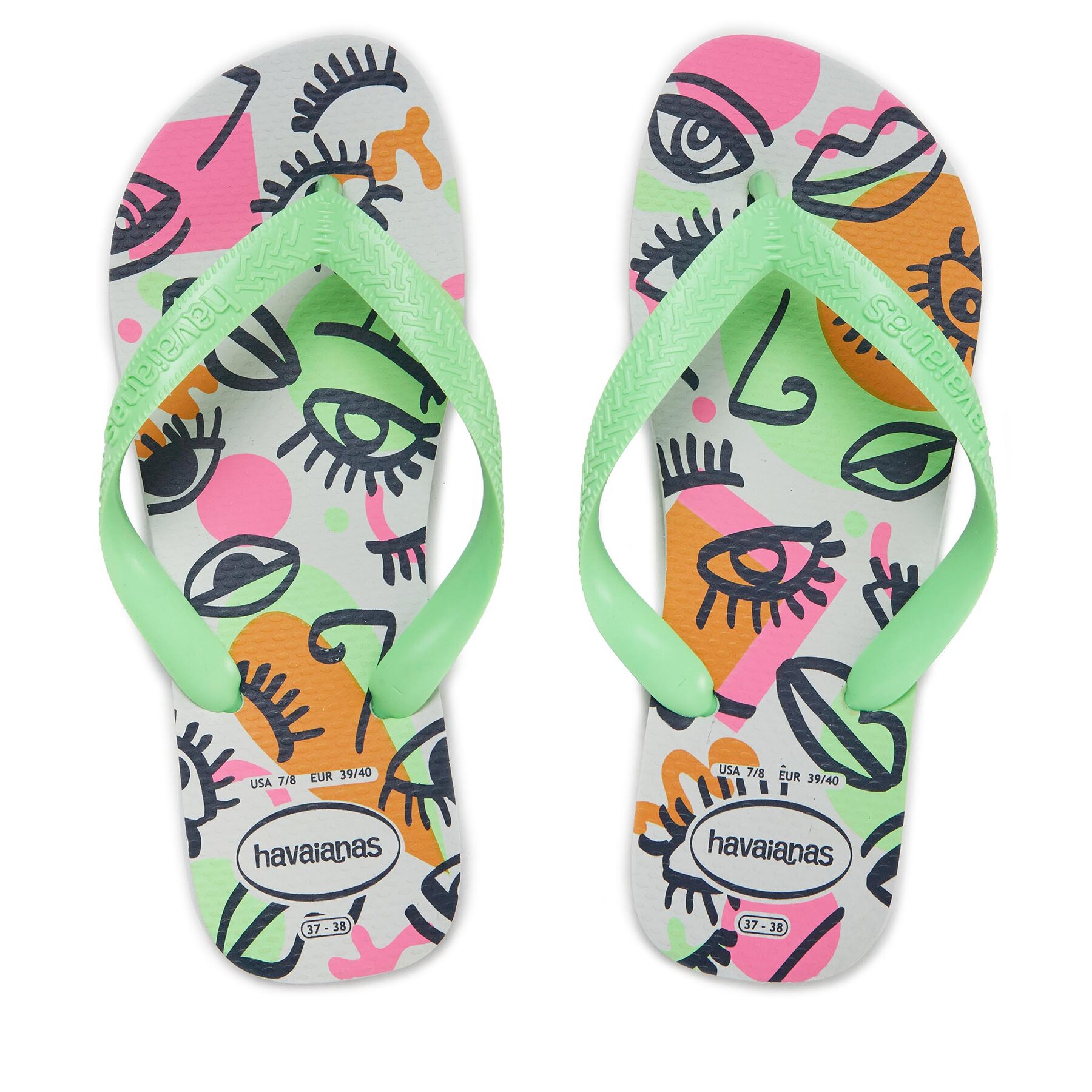 Damskie Japonki Havaianas, Rozmiar 37-38 Kolorowy 41402581049