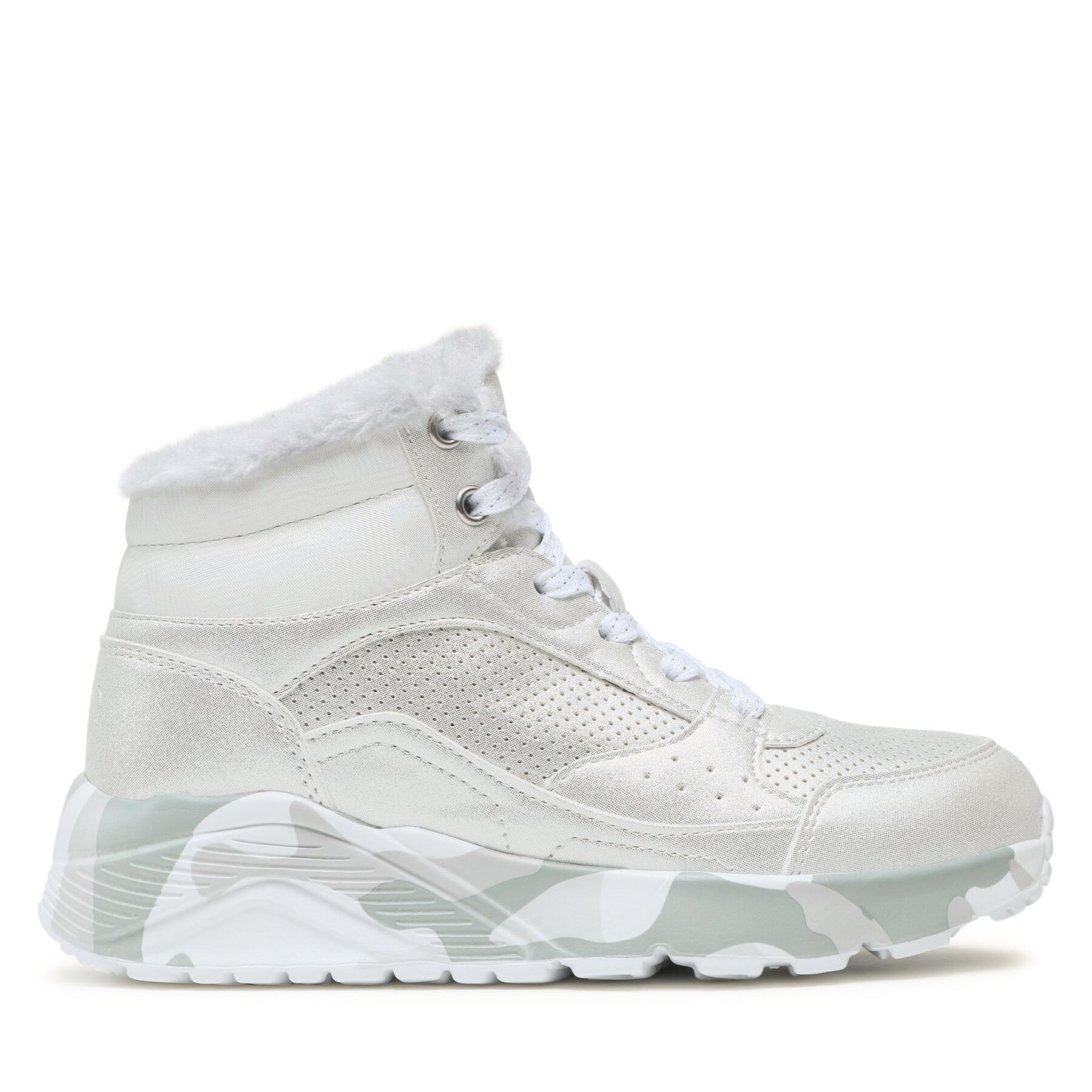 Sneakers Skechers Uno Lite Camo Dazzle 310485L/SLGY Argintiu