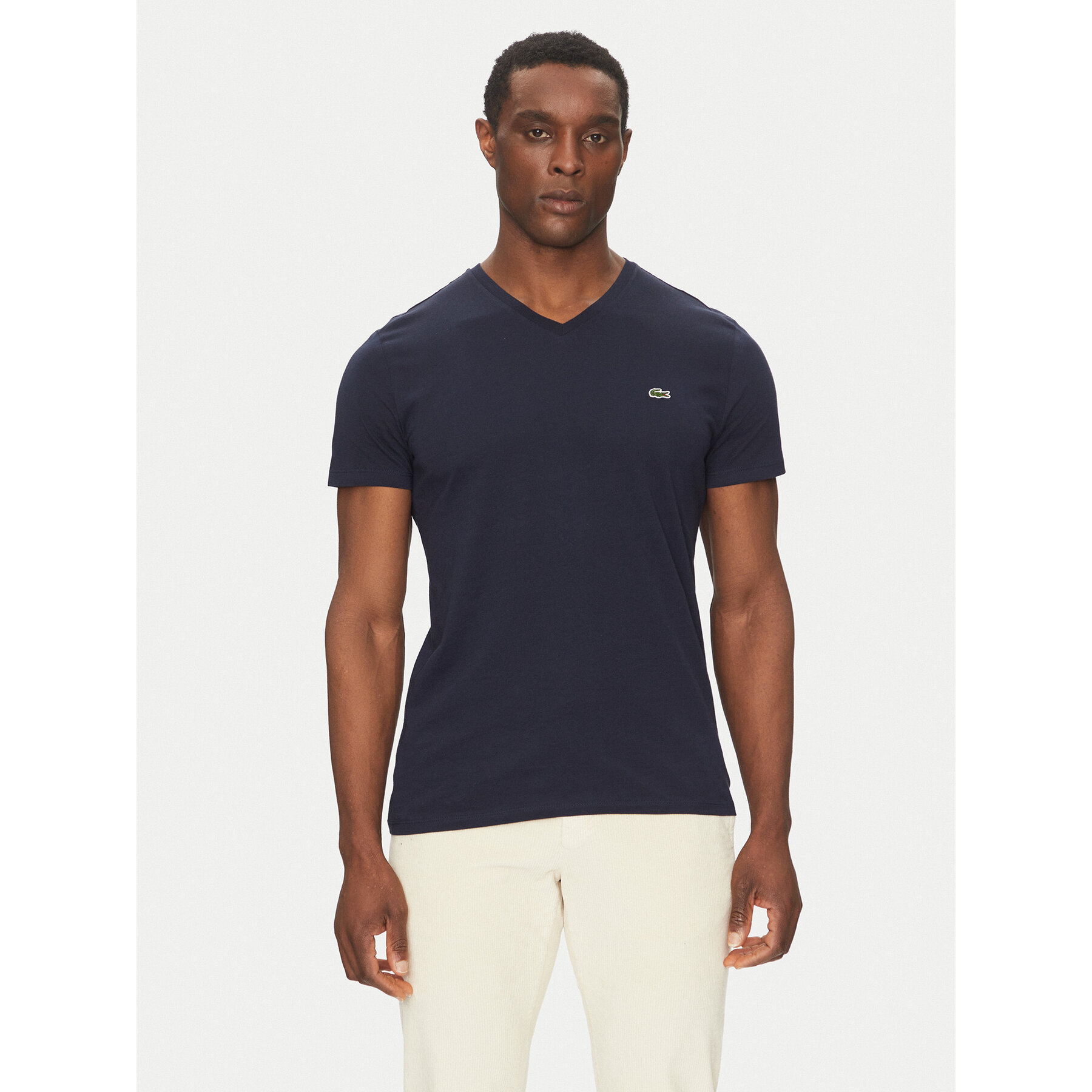 Lacoste Marškinėliai TH6710 Tamsiai mėlyna Regular Fit