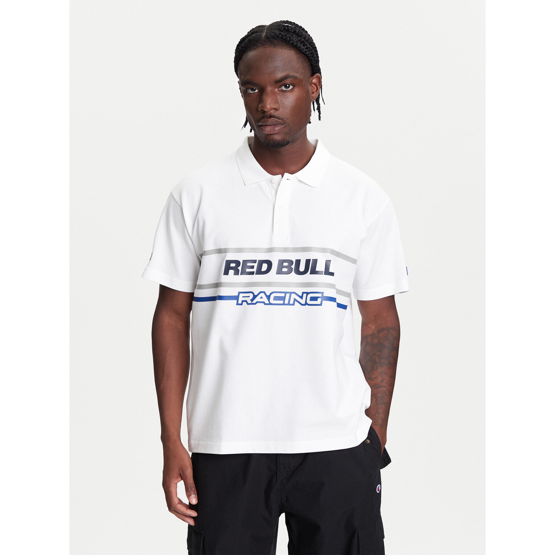 Pepe Jeans Pólóing Red Bull Racing Moto Panel RM540017 Fehér Regular Fit