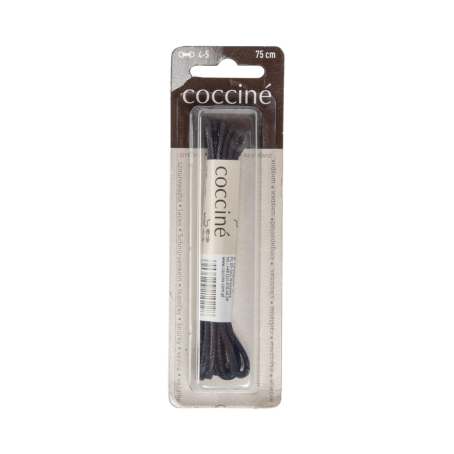 

Шнурівки для взуття Coccine SZNB/075/CZA/2W/AZ Black, Чорний