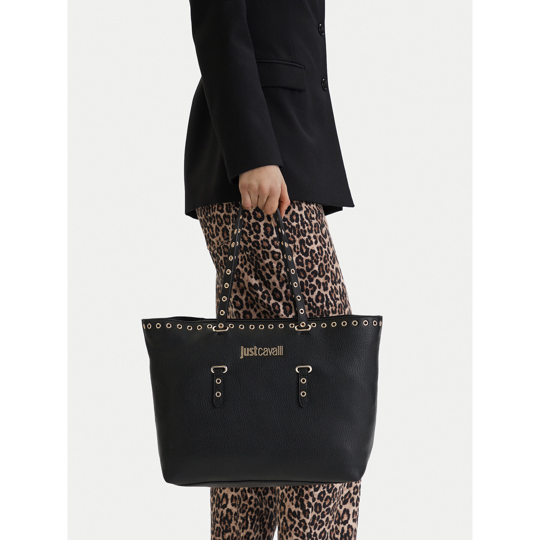 Geantă Just Cavalli 80RA4BU1 ZSB81 Negru