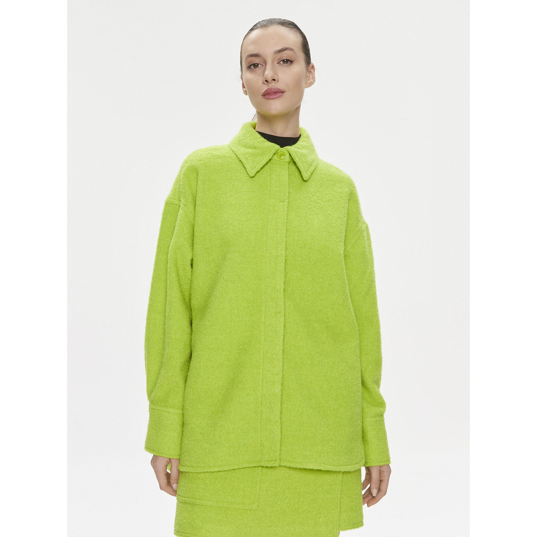 Samsøe Samsøe Hemdjacke Inez F23400011 Grün Oversize