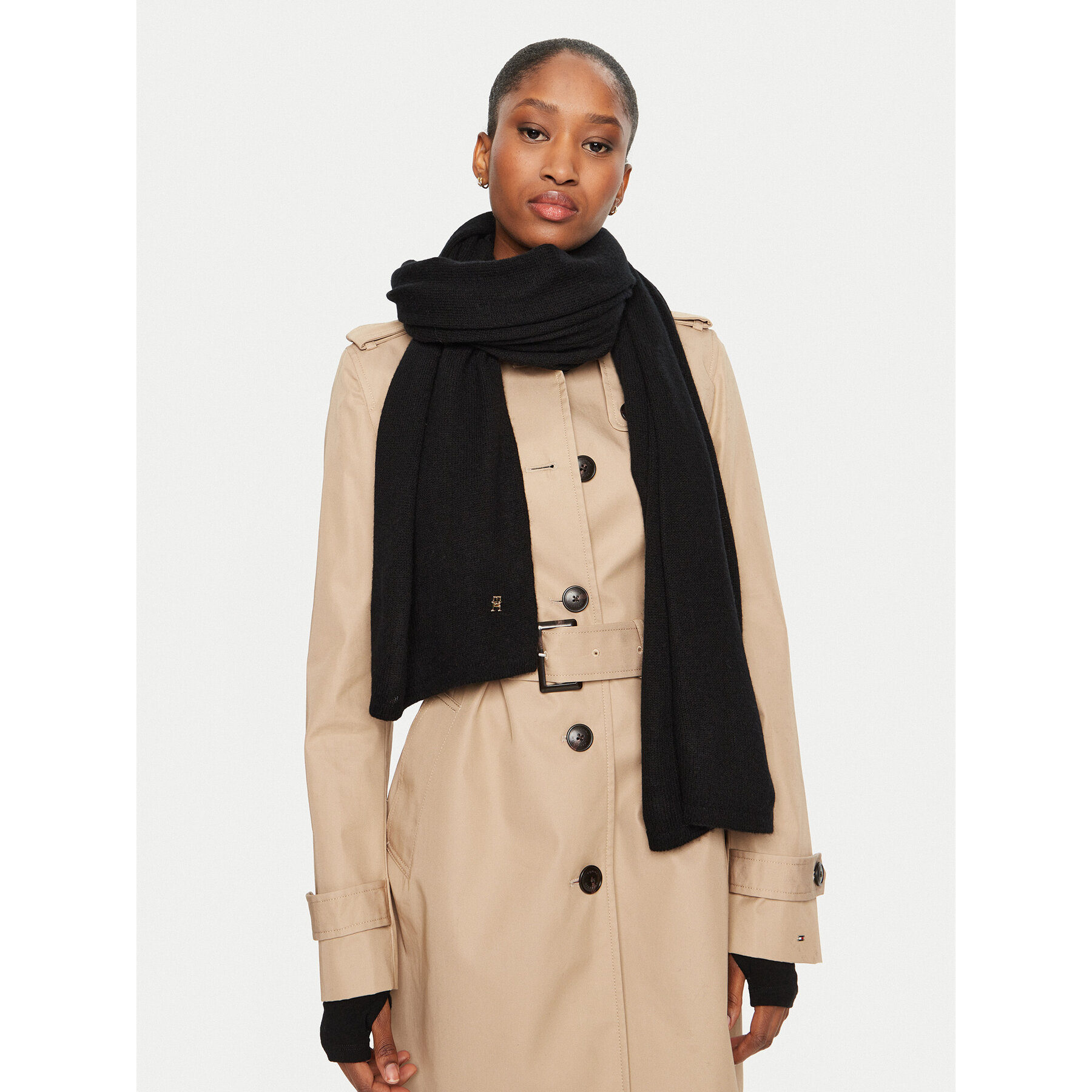 Bufanda Tommy Hilfiger AW0AW16645 Negro