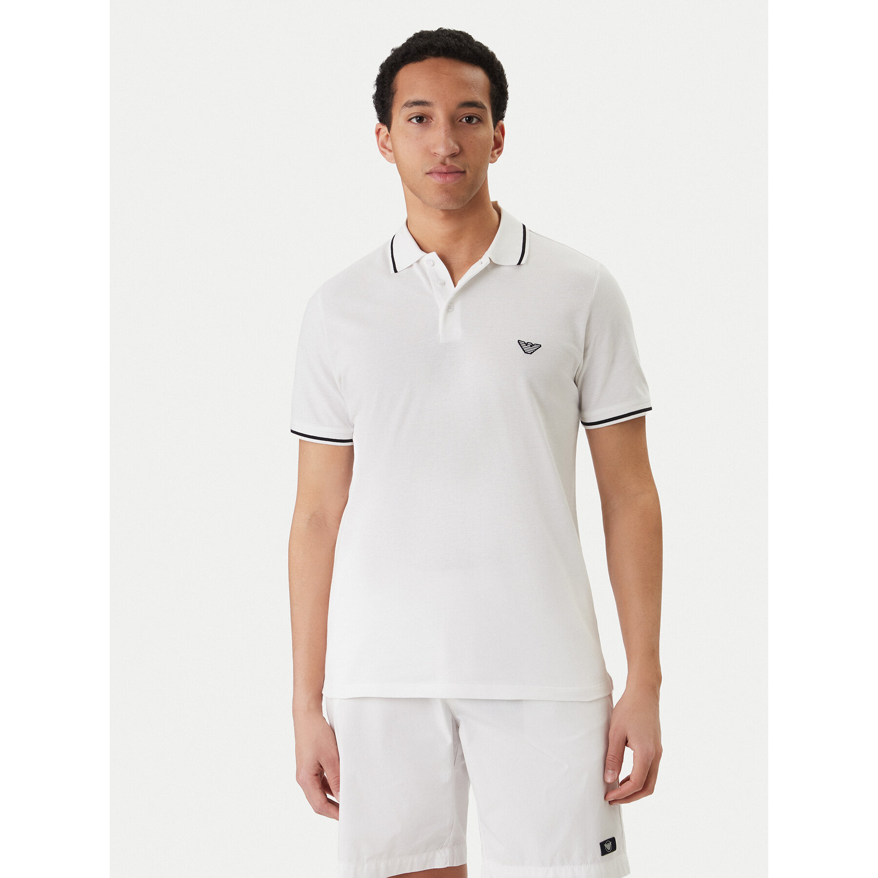 Emporio Armani Poloshirt EM001380 AF20424 U0002 Weiß Regular Fit