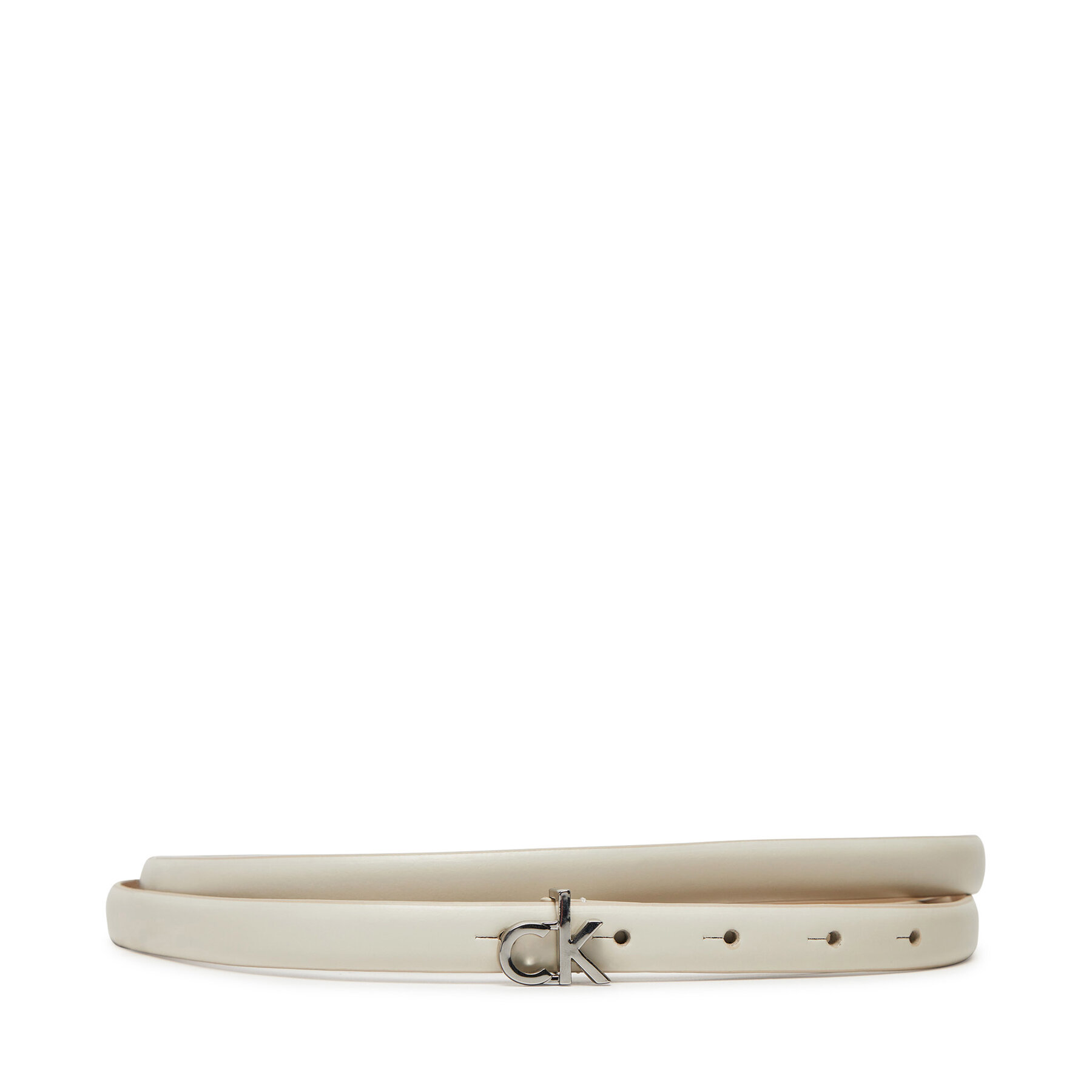 Sieviešu josta Calvin Klein Ck Buckle Skinny Belt 1.5 K60K612932 Balts