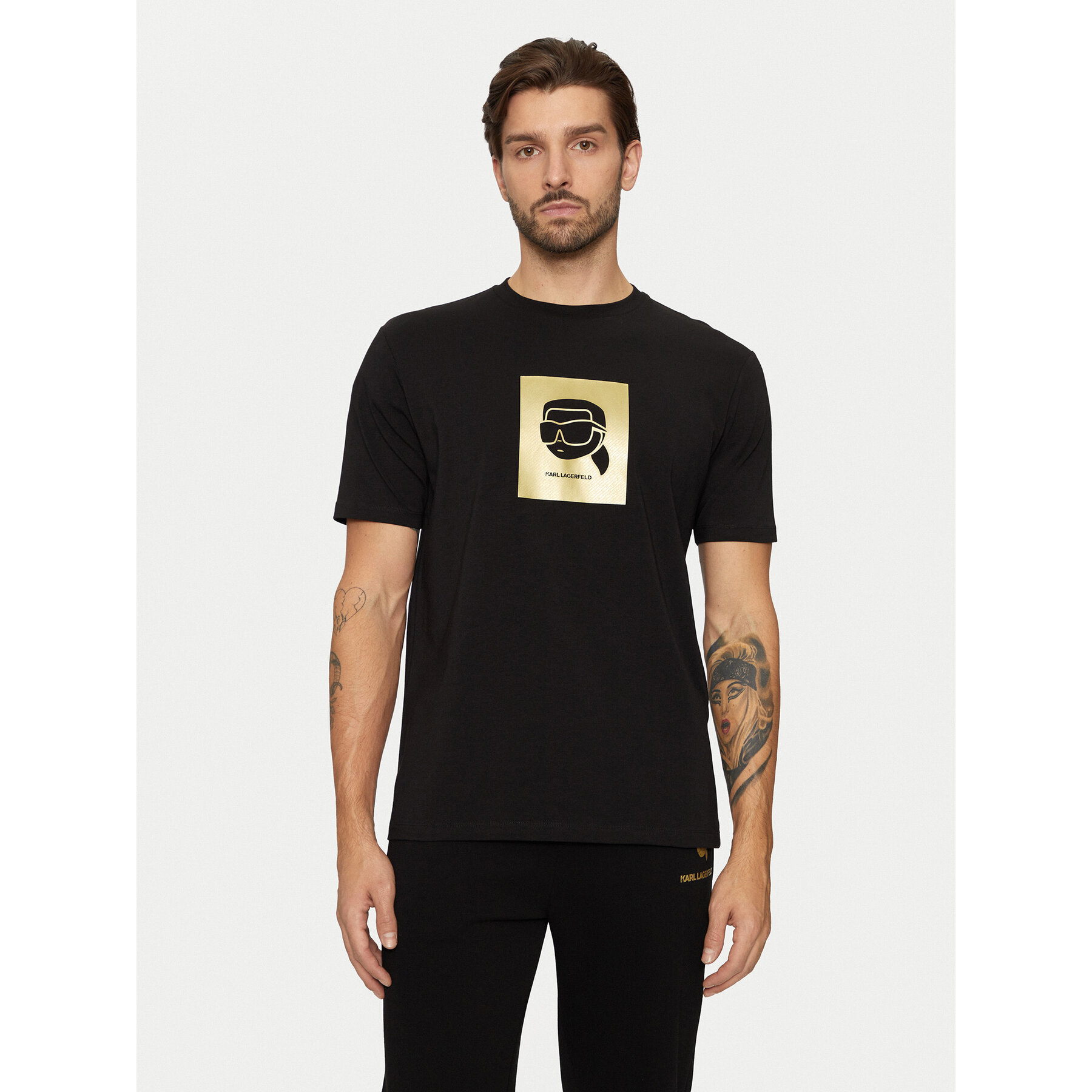 KARL LAGERFELD Póló 755460 551235 Fekete Regular Fit