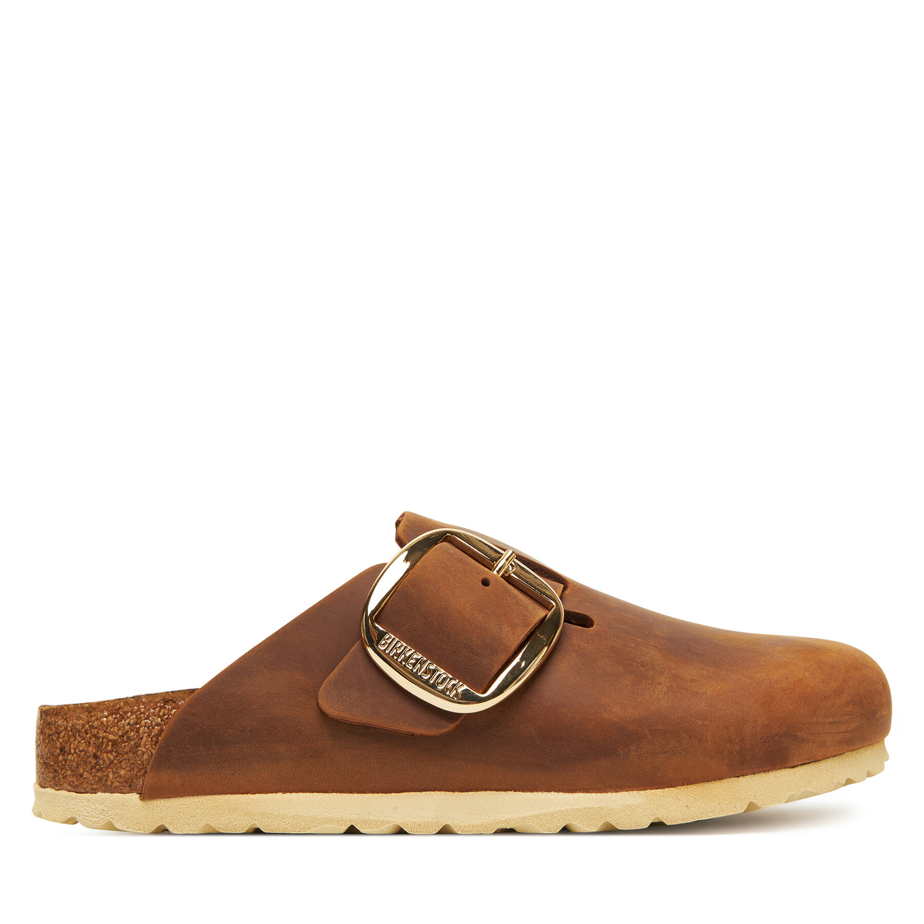 Damskie Klapki Birkenstock, Rozmiar 39 Brązowy Boston Big Buckle Hex 1030446