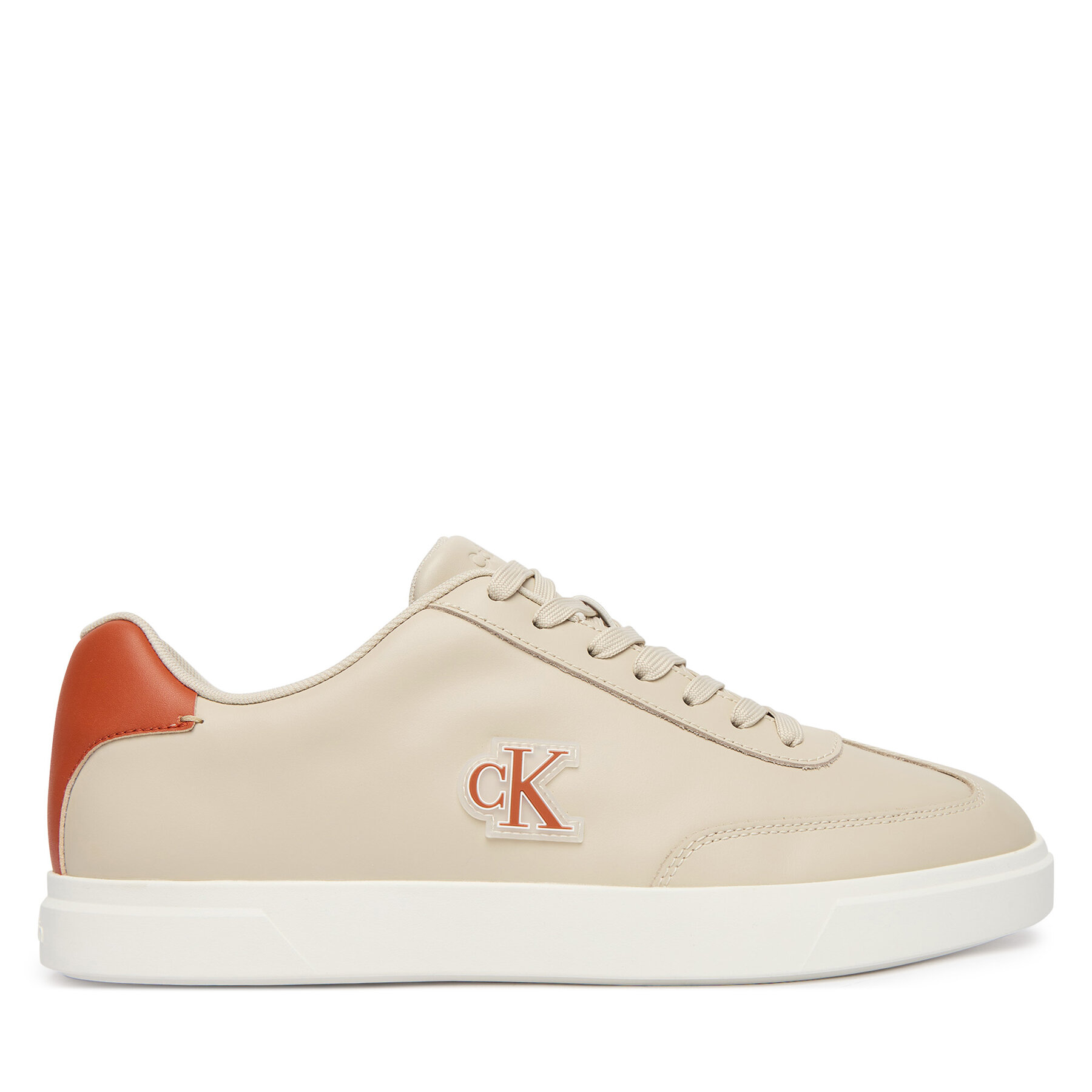 Sneakersy Calvin Klein Low Prof Cupsole Emb Lth HM0HM02124 Béžová