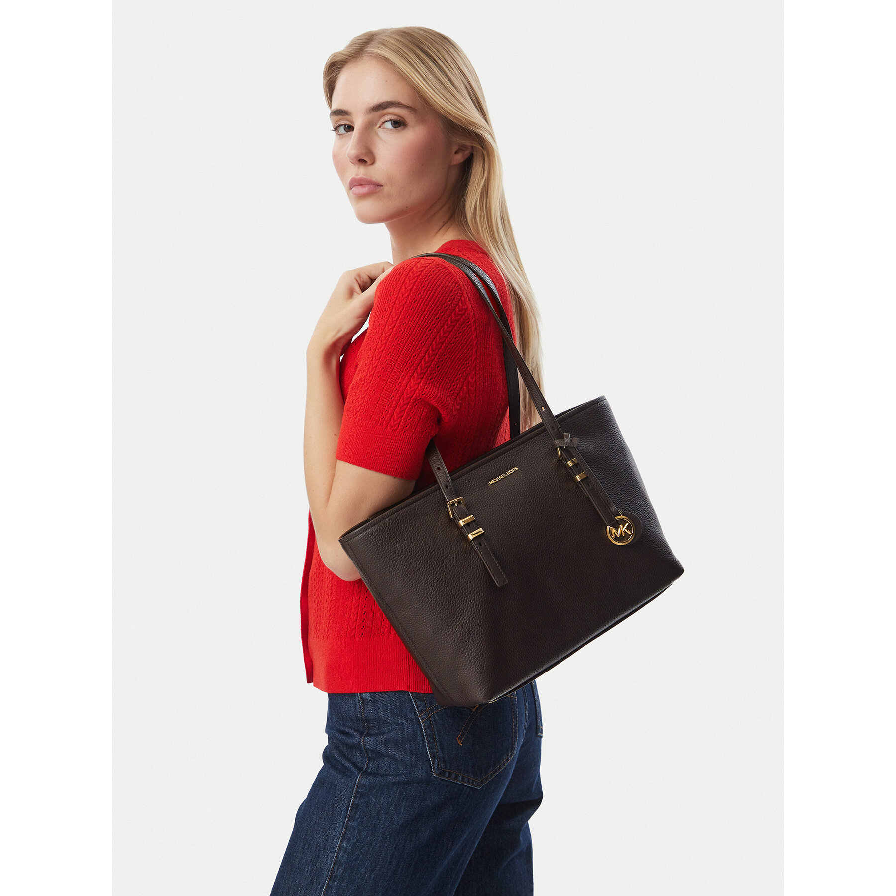 Ročna torba MICHAEL Michael Kors 30T5GQNT2L Rjava