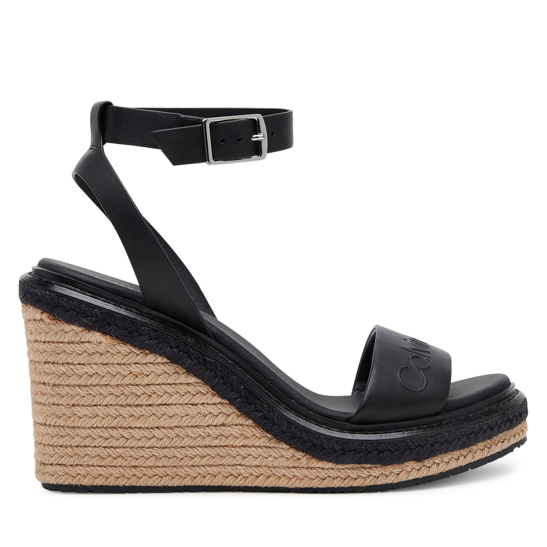 Dámske Espadrilky Calvin Klein, Rozmer: 39, Čierna, Wedge Sandal 70 - He HW0HW02376
