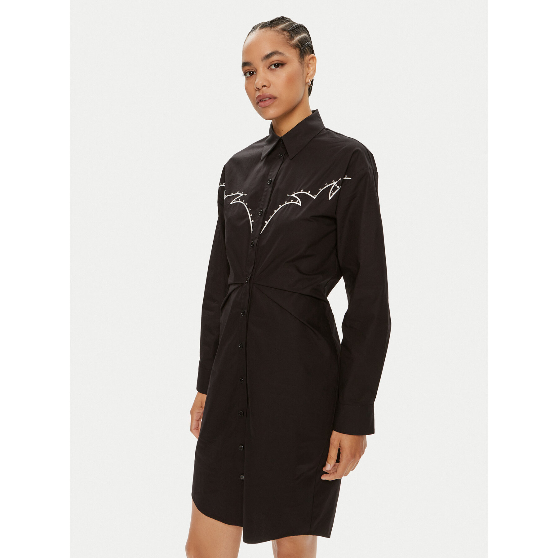 Pinko Hemdkleid Actors 103737 A1XO Schwarz Regular Fit