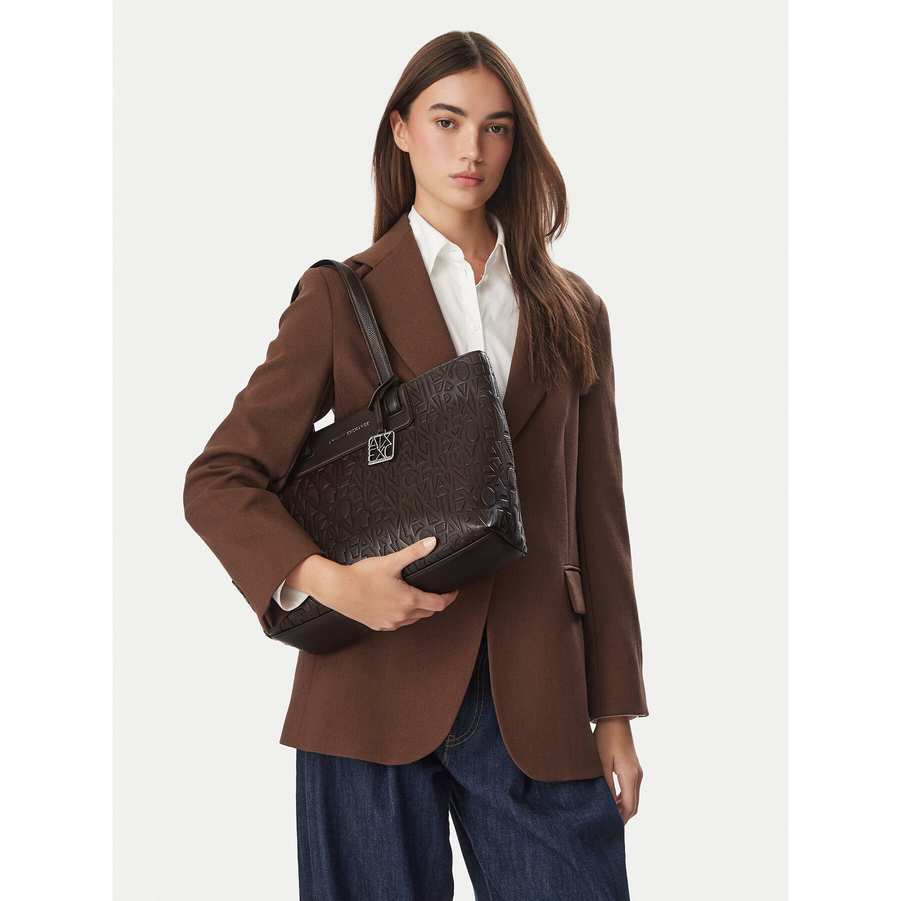 Geantă Armani Exchange XW001481 AF15774 U6032 Maro închis