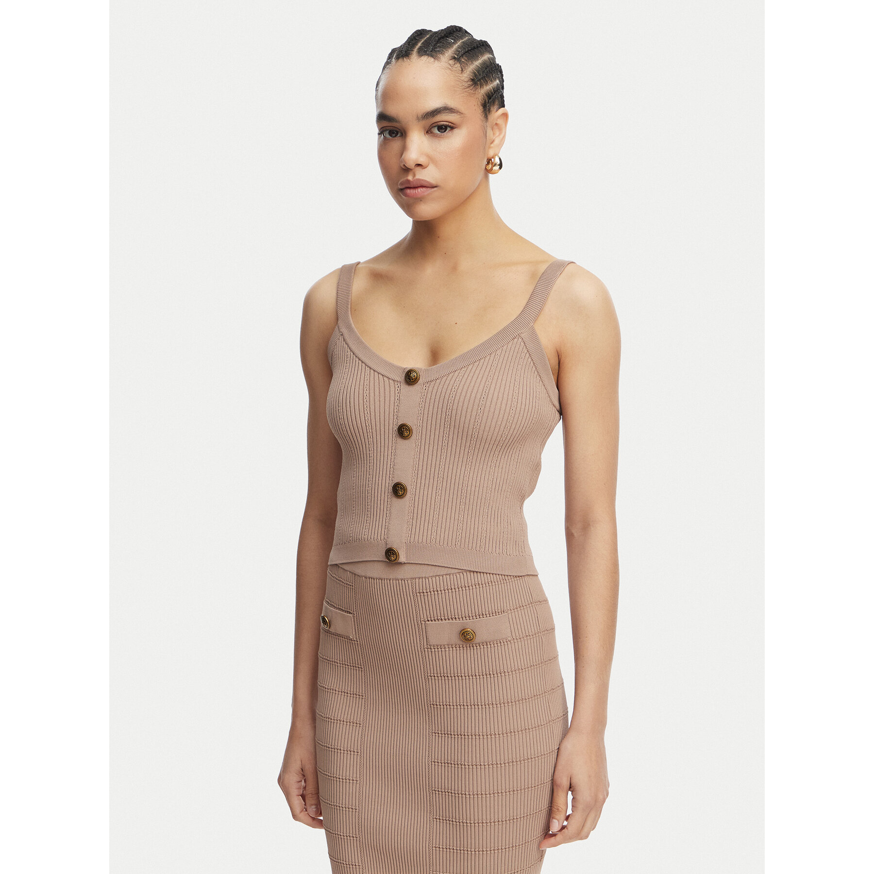 Guess Top W5YR10 Z0130 Rjava Regular Fit
