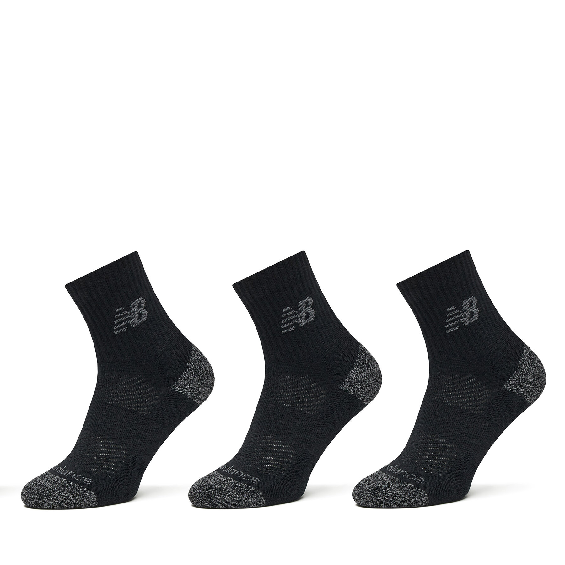 Hosszú zoknik New Balance Active Cushion Quarter Socks LAS35204BK Fekete