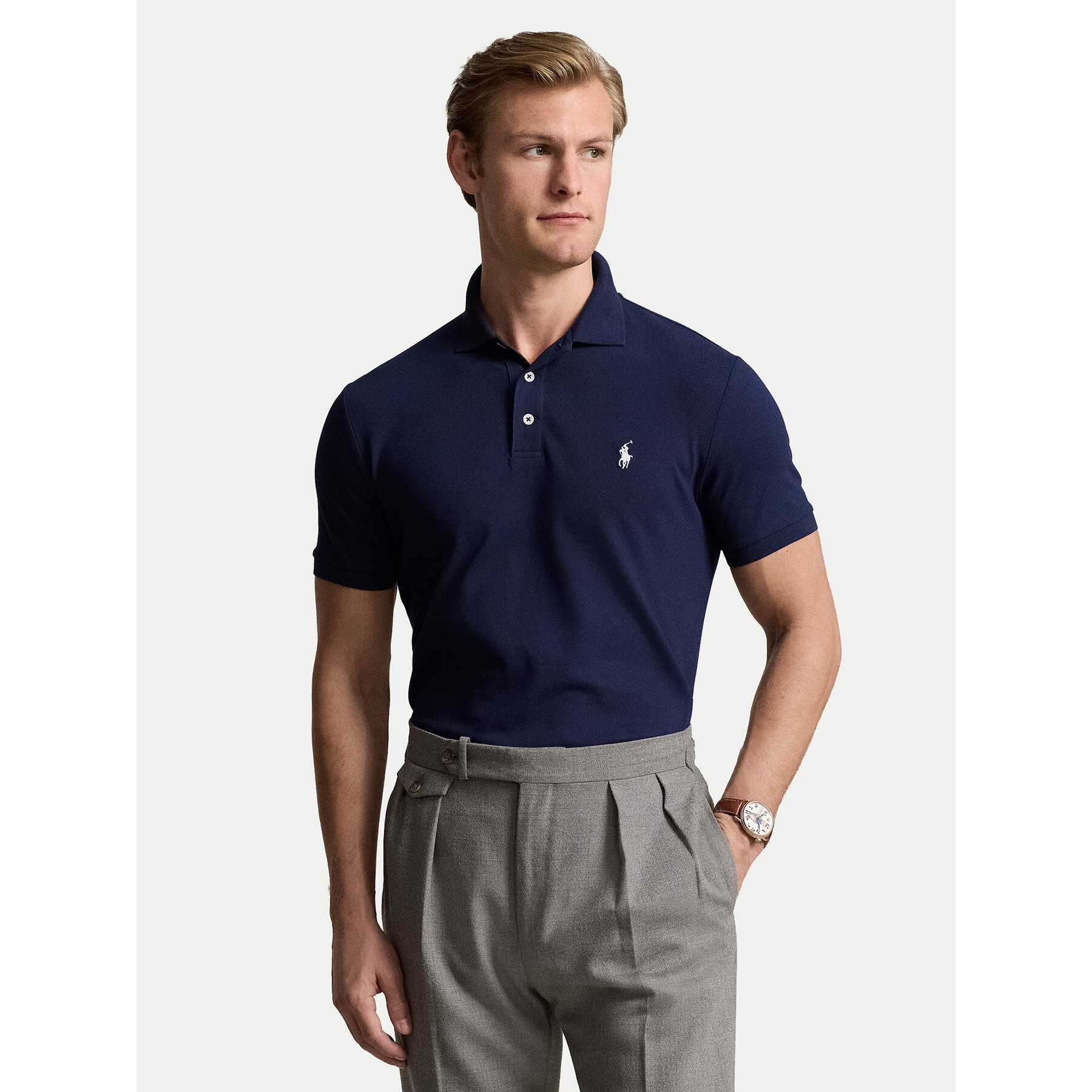 Polo Ralph Lauren Férfiak Sötétkék Pólóing 710941439003 Custom Slim Fit