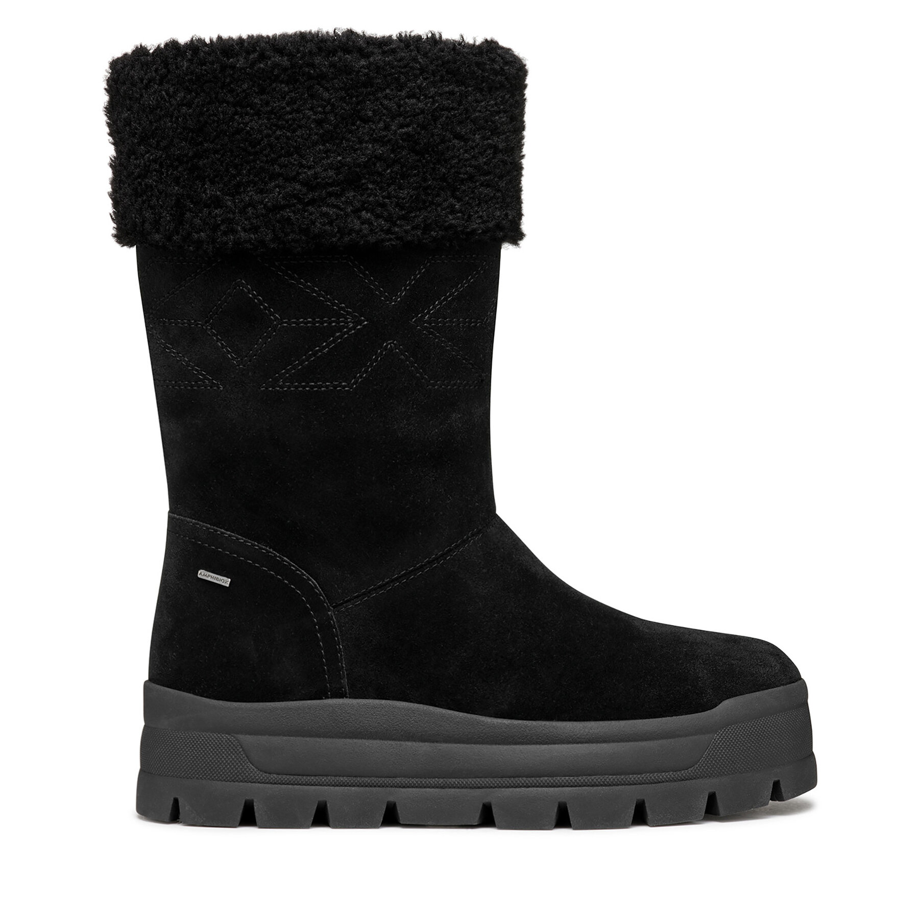 Cizme Geox D Spherica Ec7.1 B A D46WSB 00022 C9999 Negru