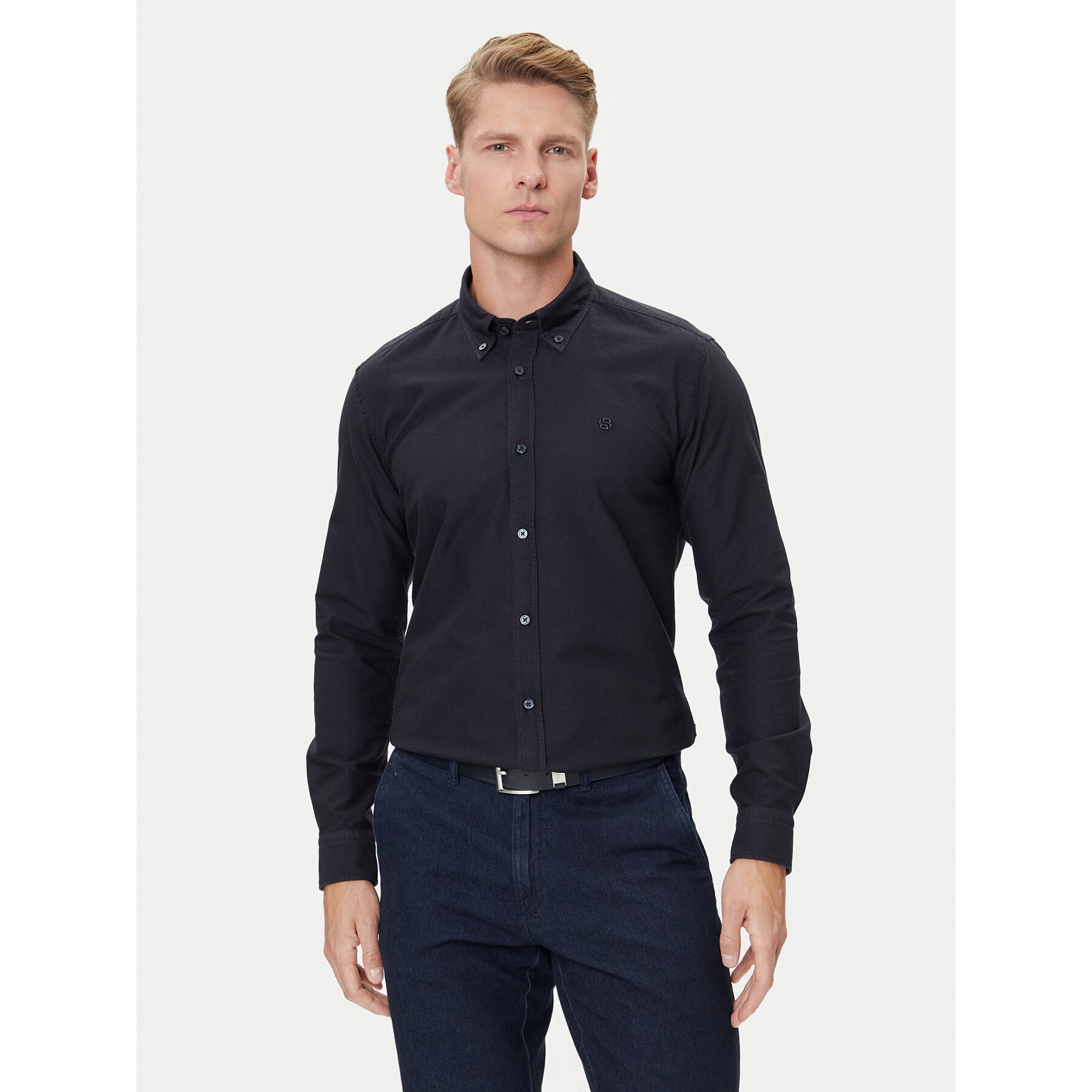 BOSS Hemd H-Roan 50544917 Dunkelblau Slim Fit