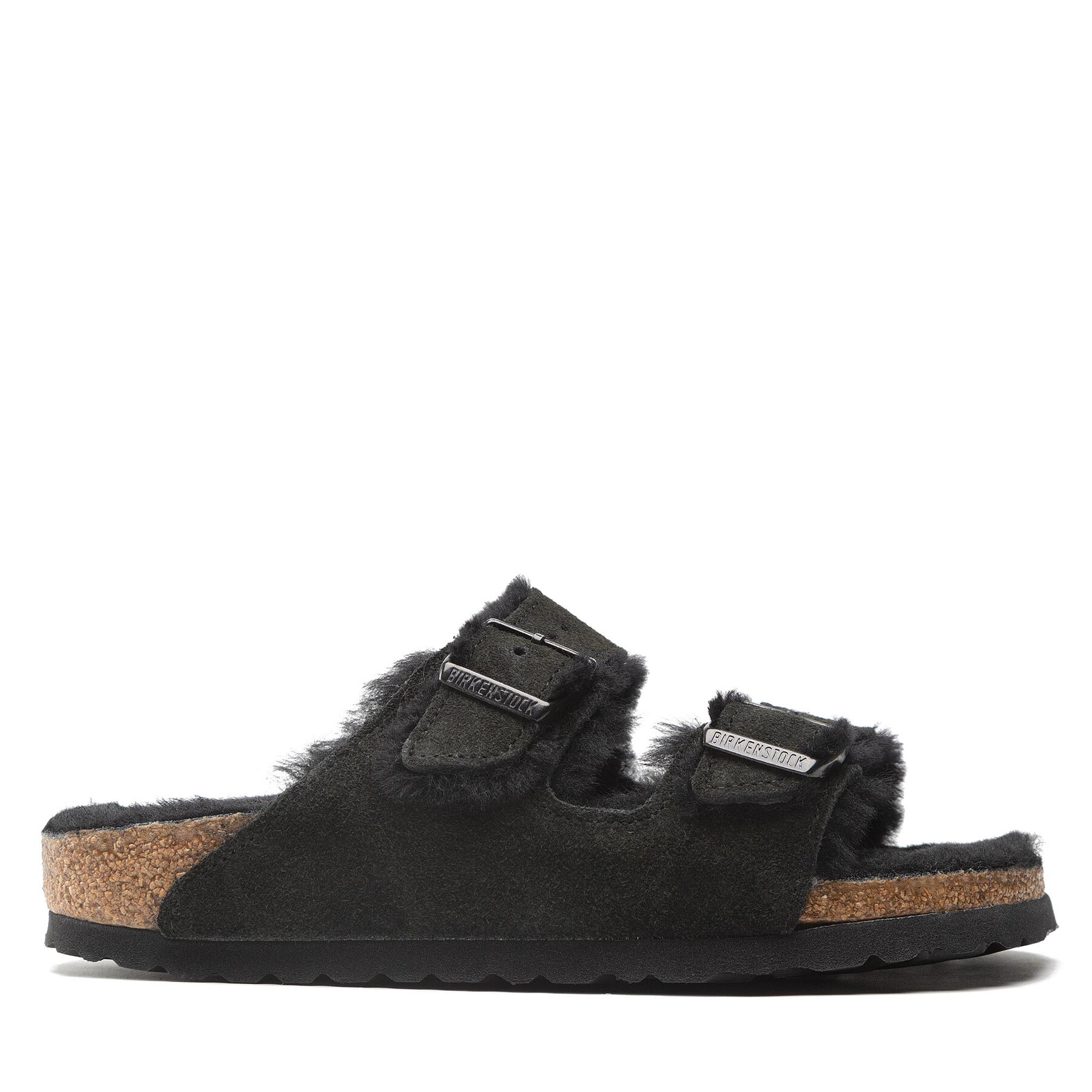 Pantoletten Birkenstock Arizona Shearling 0752663 Schwarz