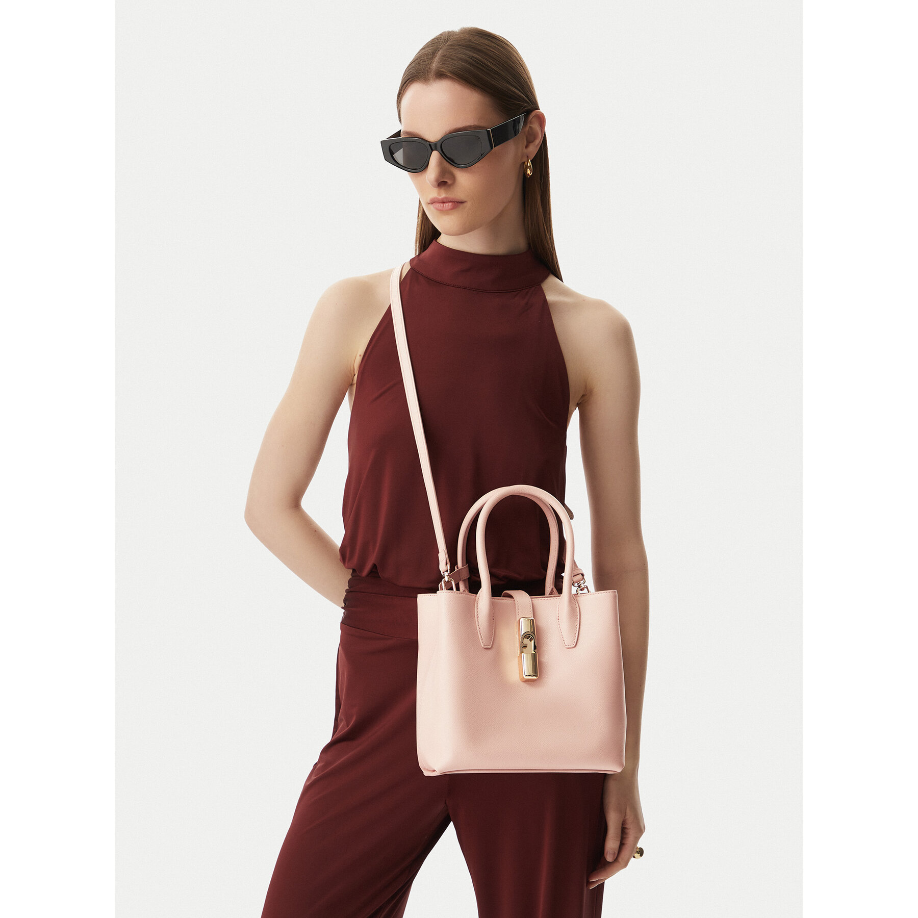 Ročna torba Furla Goccia S WB01949 ARE000 KH 4655S Roza