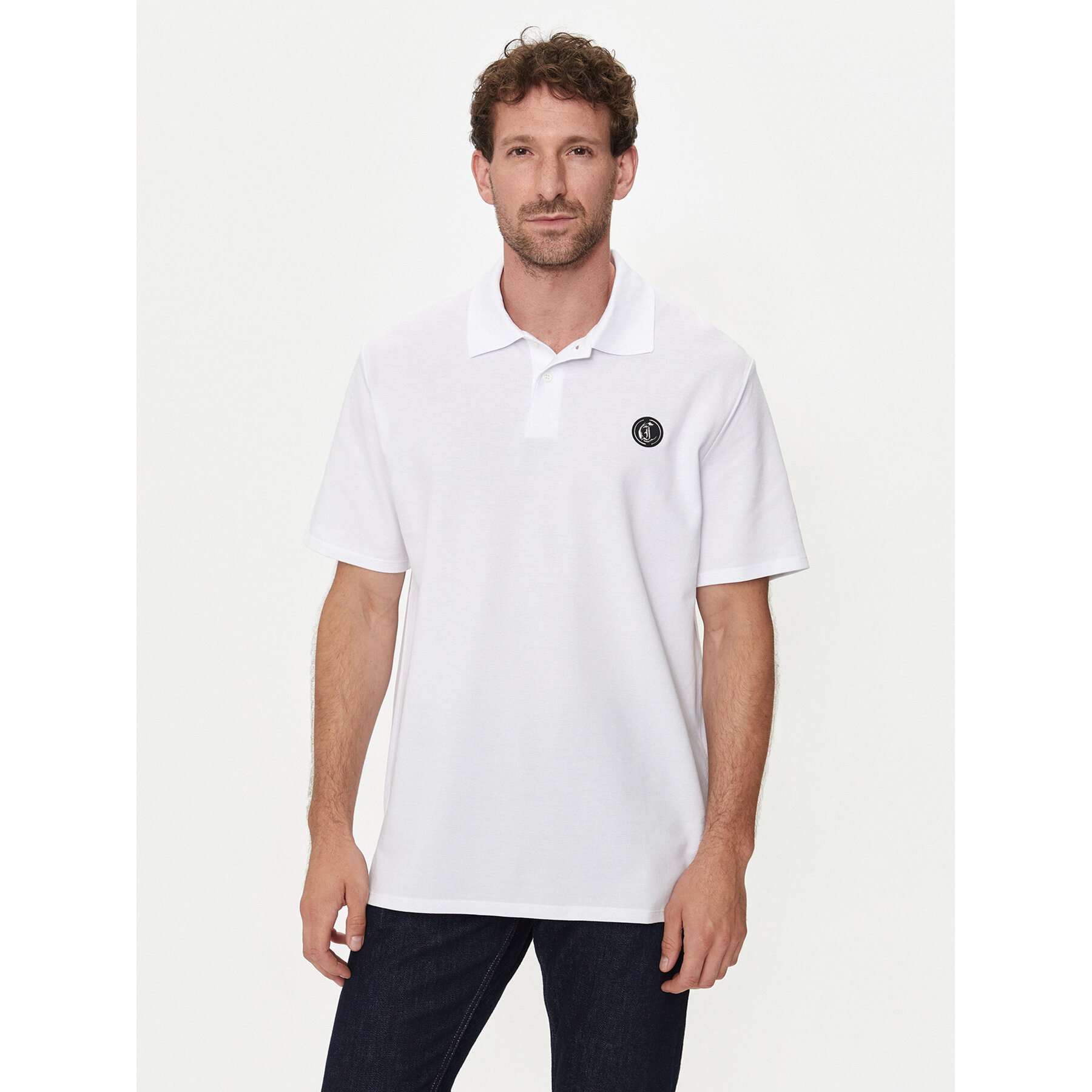 Just Cavalli Just Cavalli Polo 76OAGG23 Λευκό Regular Fit