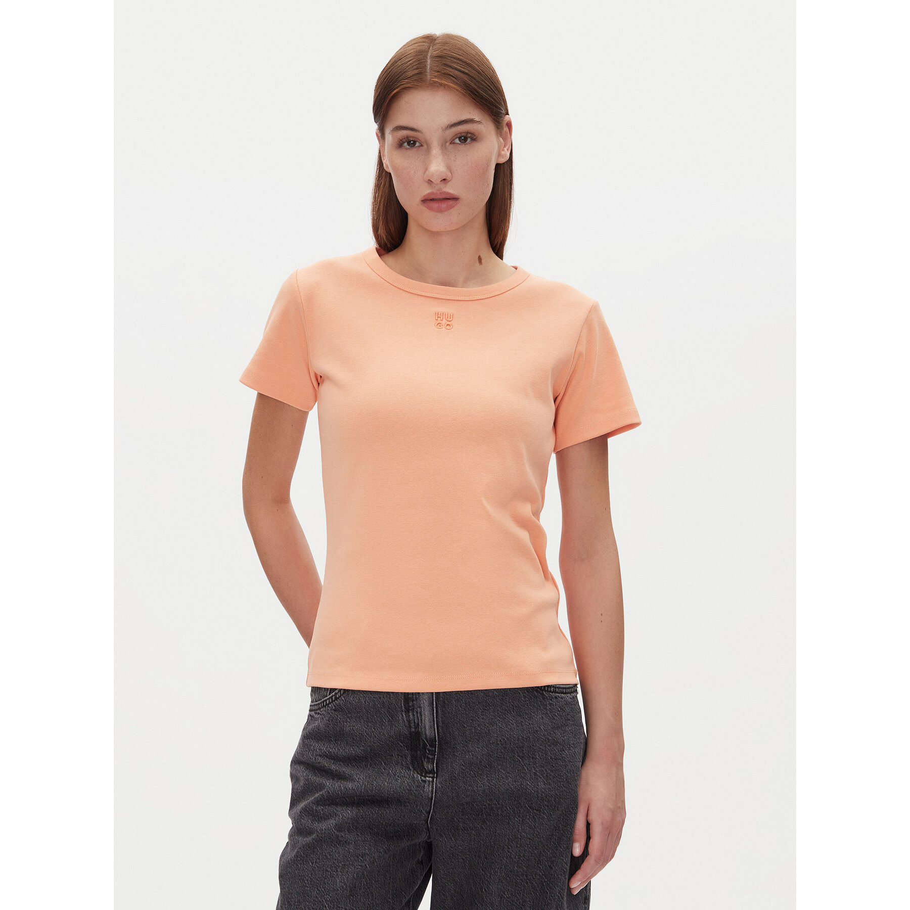 HUGO T-shirt Deloris 50512002 Arancione Regular Fit